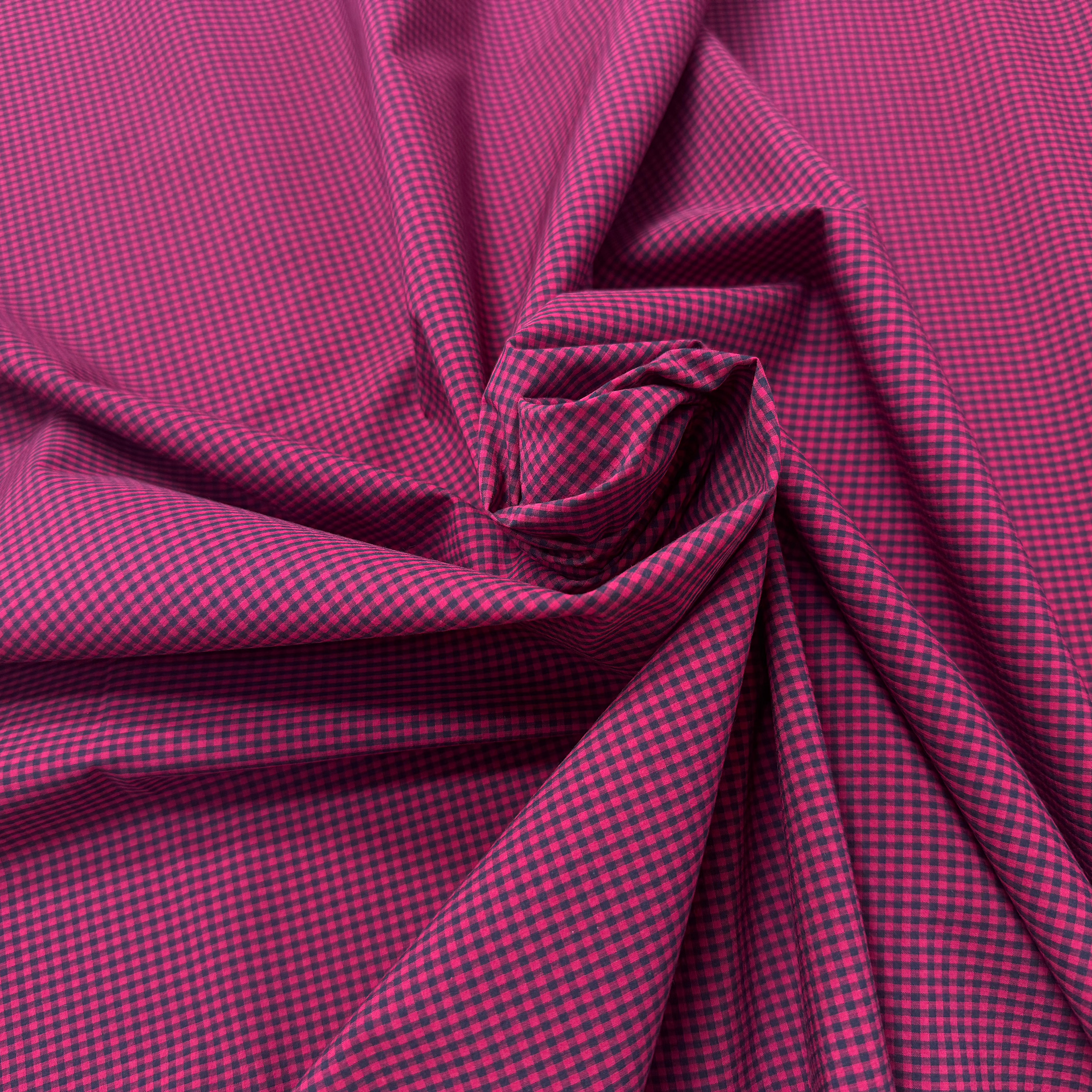 COTON LÉGER PETIT CARREAUX ROSE ET NOIR - My Little Coupon