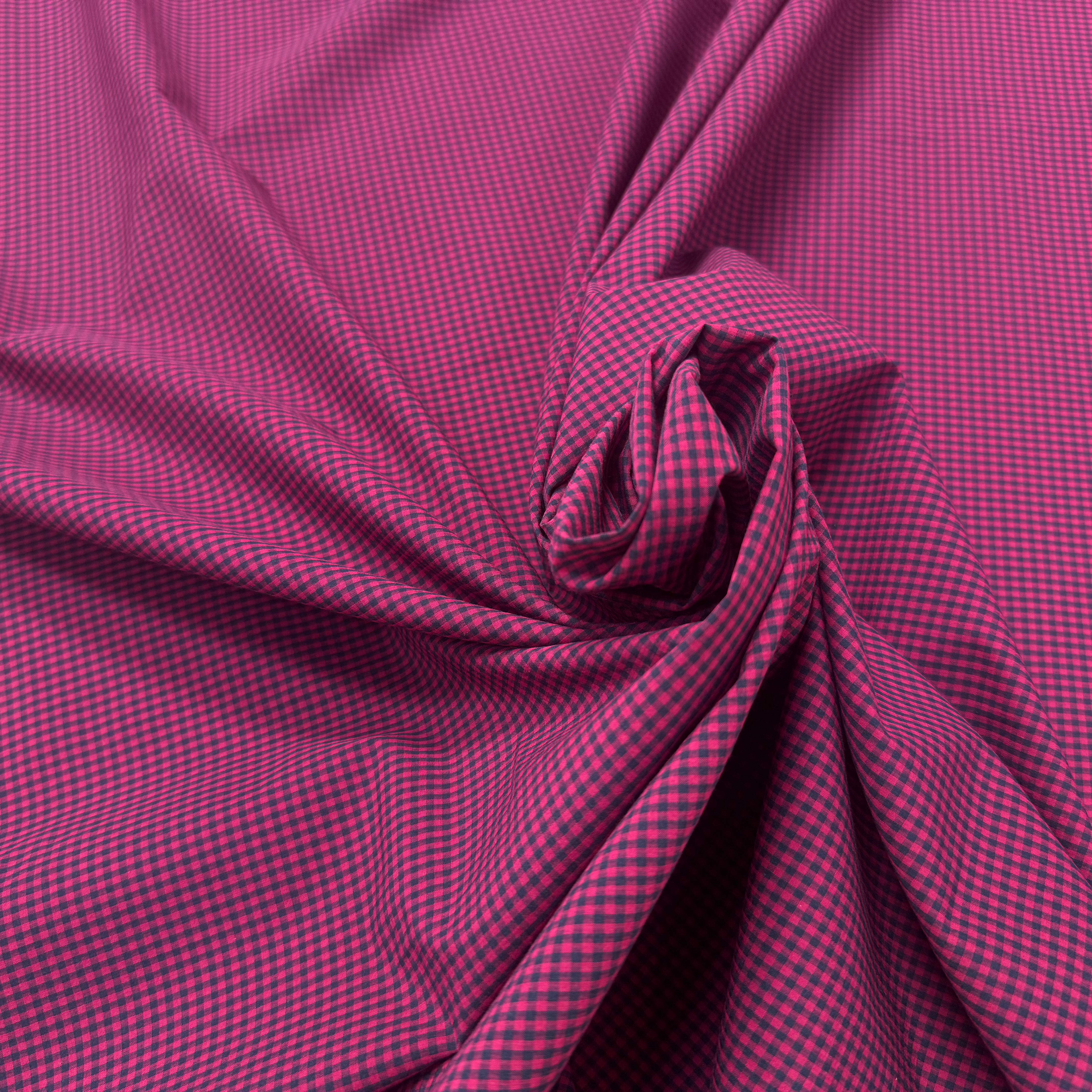 COTON LÉGER PETIT CARREAUX ROSE ET NOIR - My Little Coupon