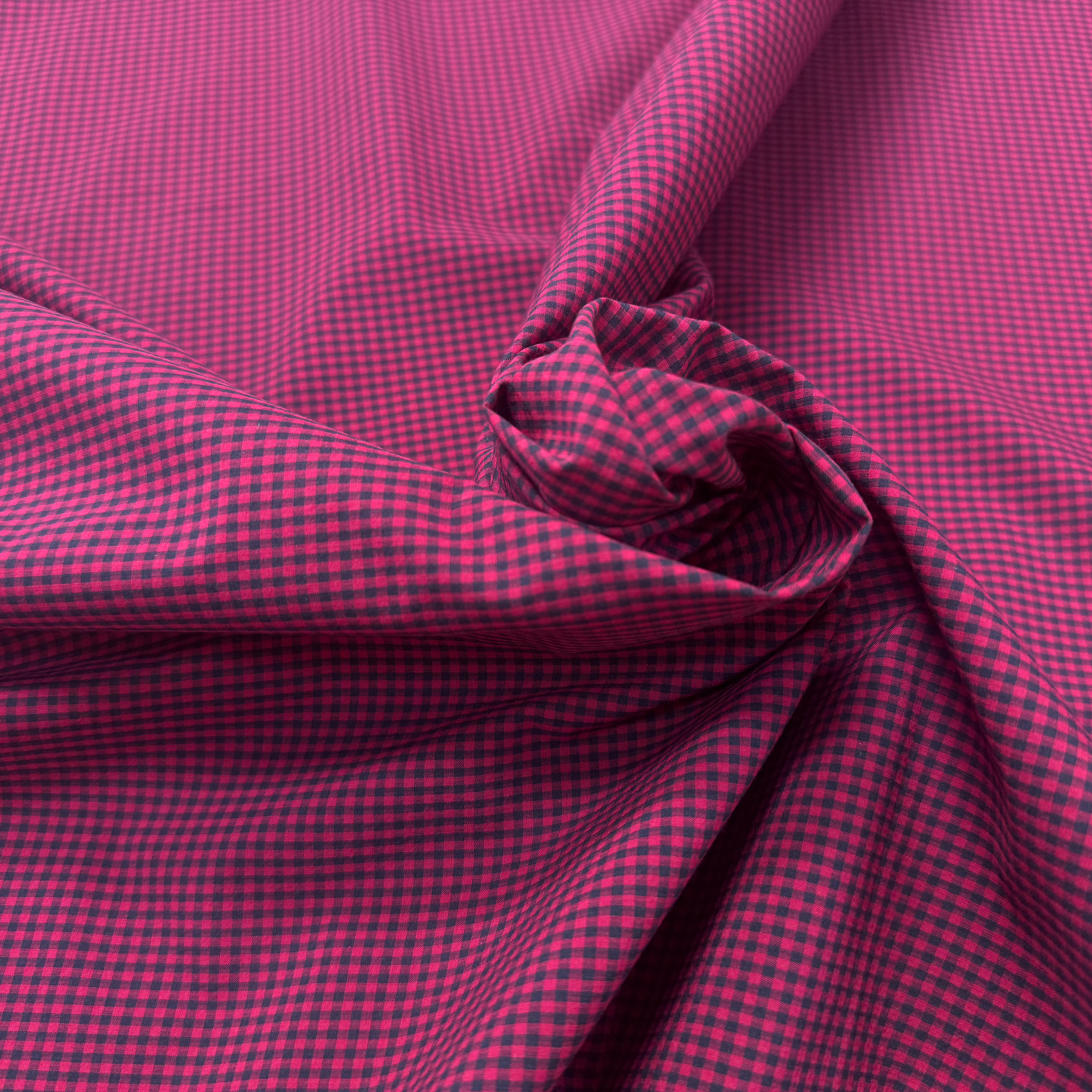 COTON LÉGER PETIT CARREAUX ROSE ET NOIR - My Little Coupon