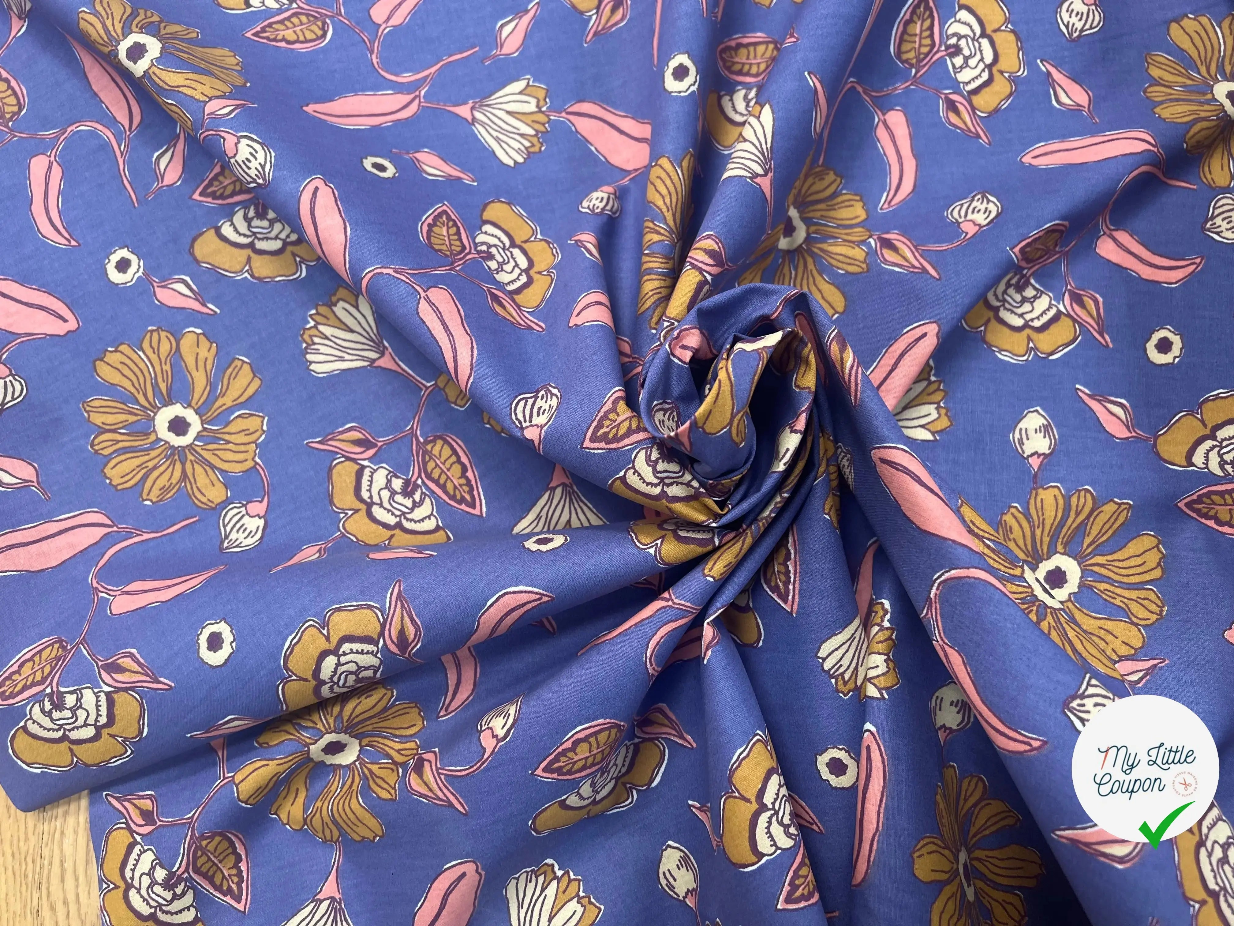 COTON POOJA BLEU / ROSE 1B D3 150 - My Little Coupon