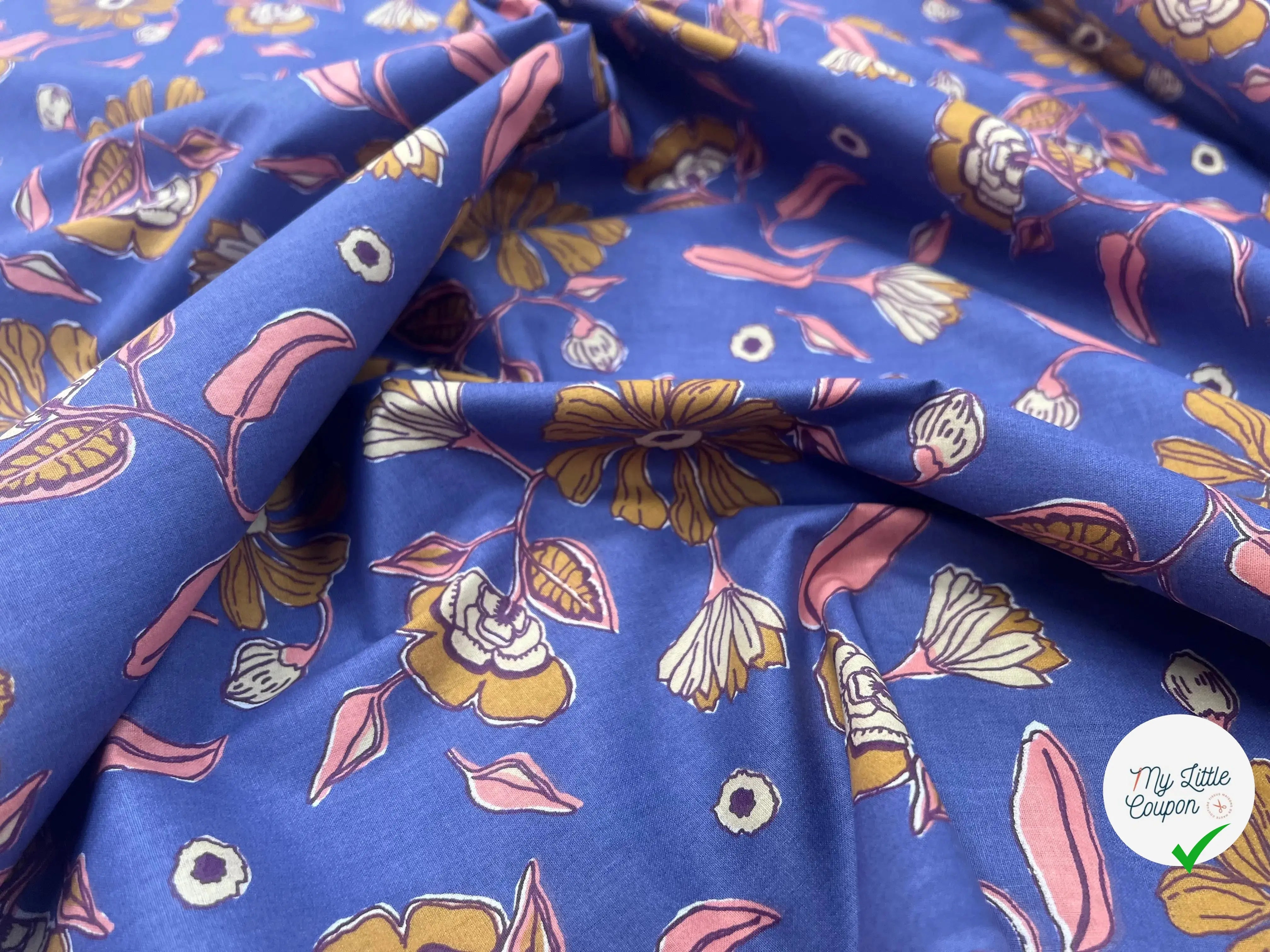 COTON POOJA BLEU / ROSE 1B D3 150 - My Little Coupon