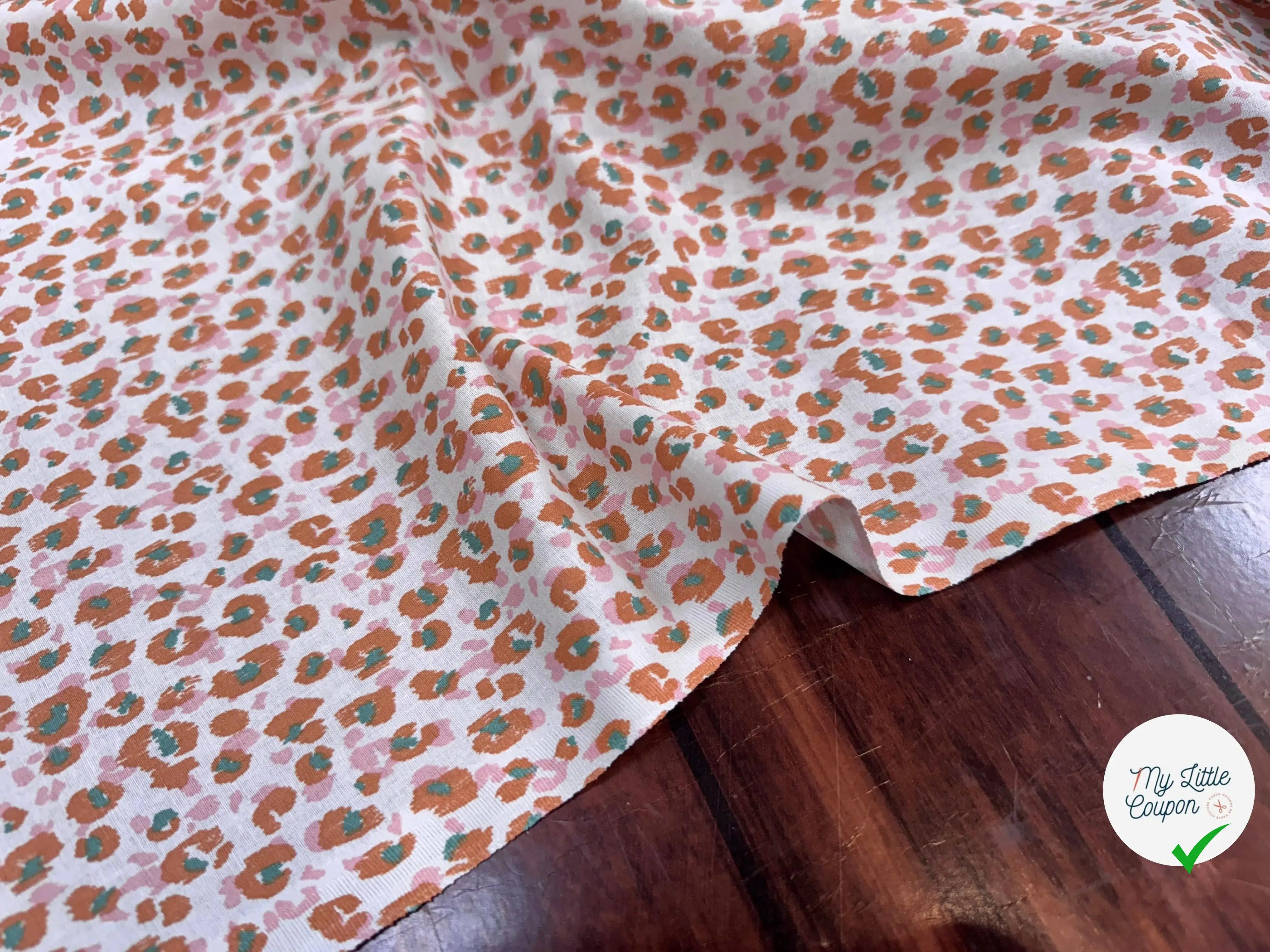COTONNADE KARLI OCRE/ROSE 3B D12 150 - My Little Coupon