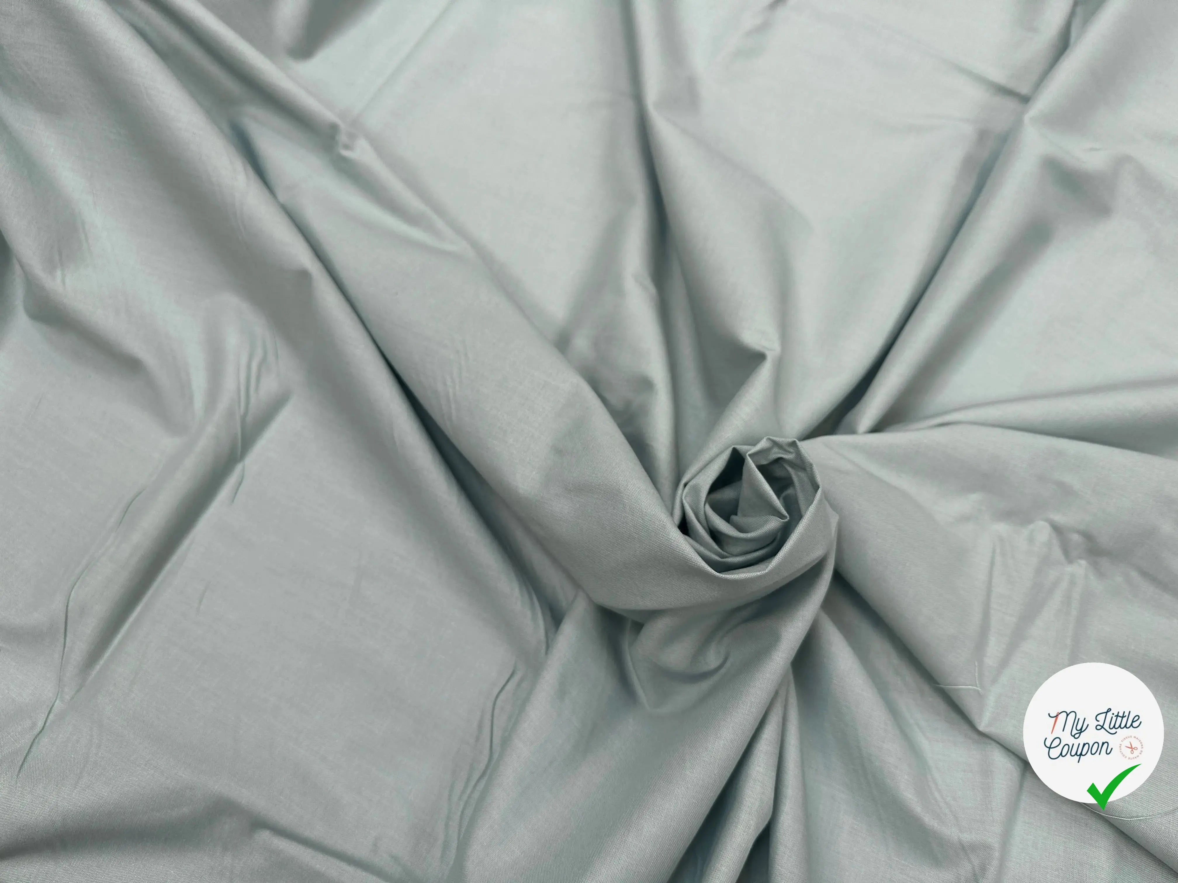 COTONNADE UNIE VERT DE GRIS - My Little Coupon