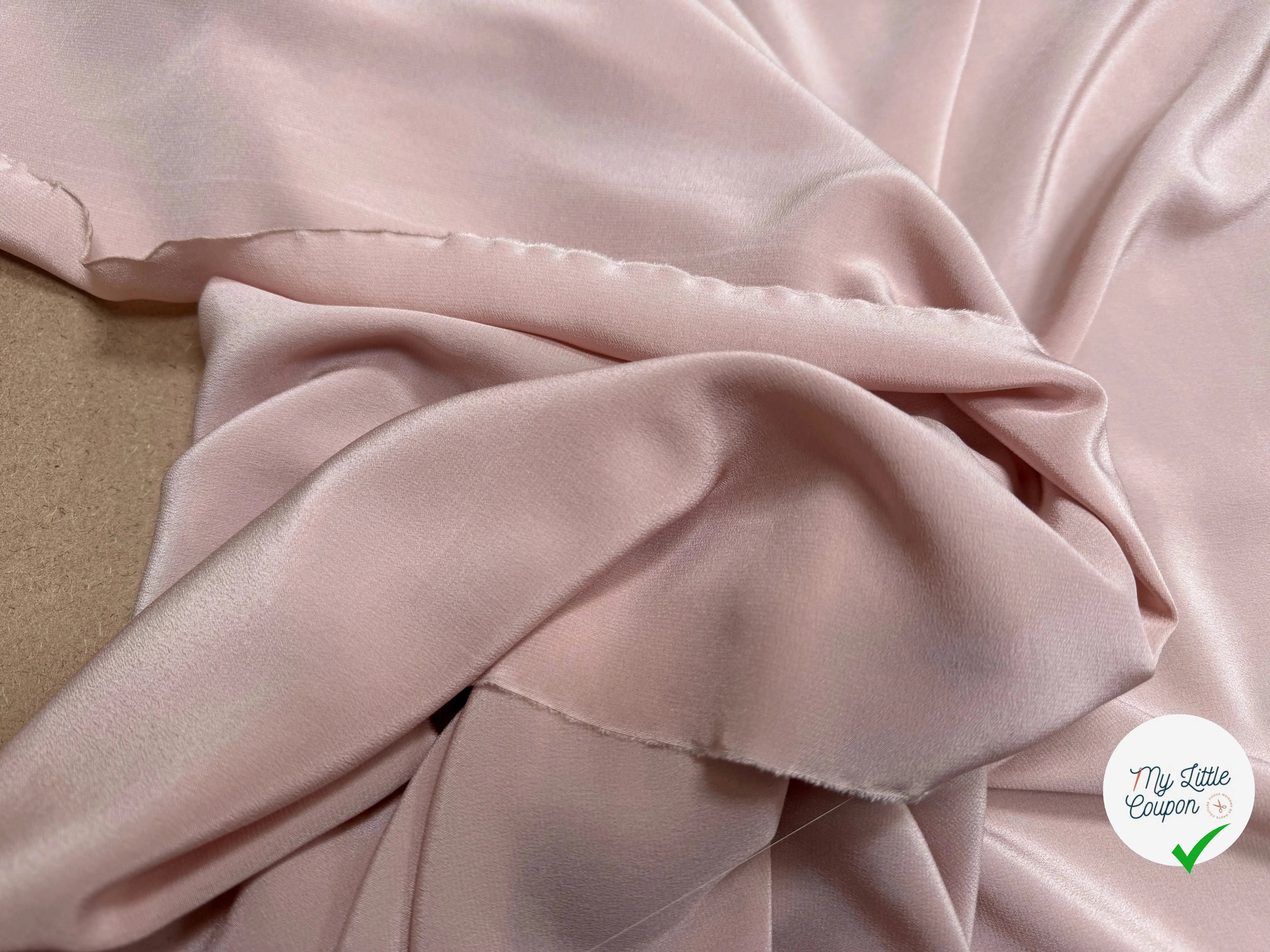 CREPE DE CHINE 100% SOIE ROSE CHAIR - My Little Coupon