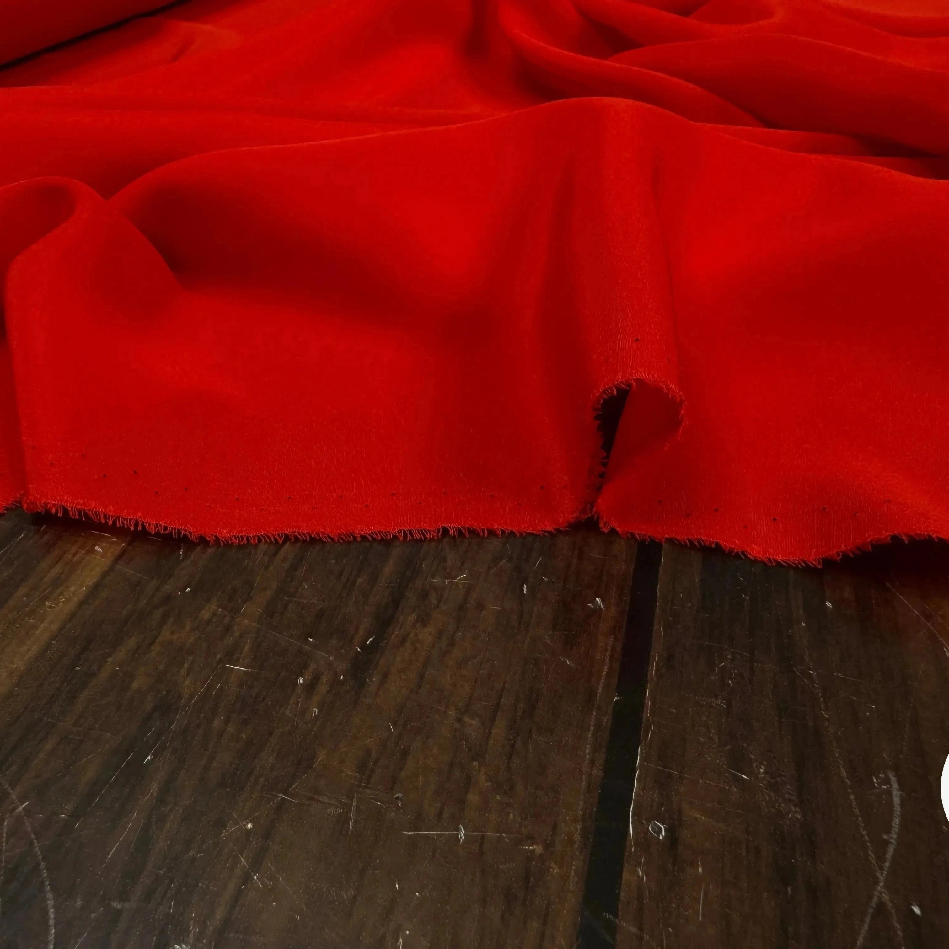 CREPE DE CHINE 100% SOIE, Rising Red - My Little Coupon