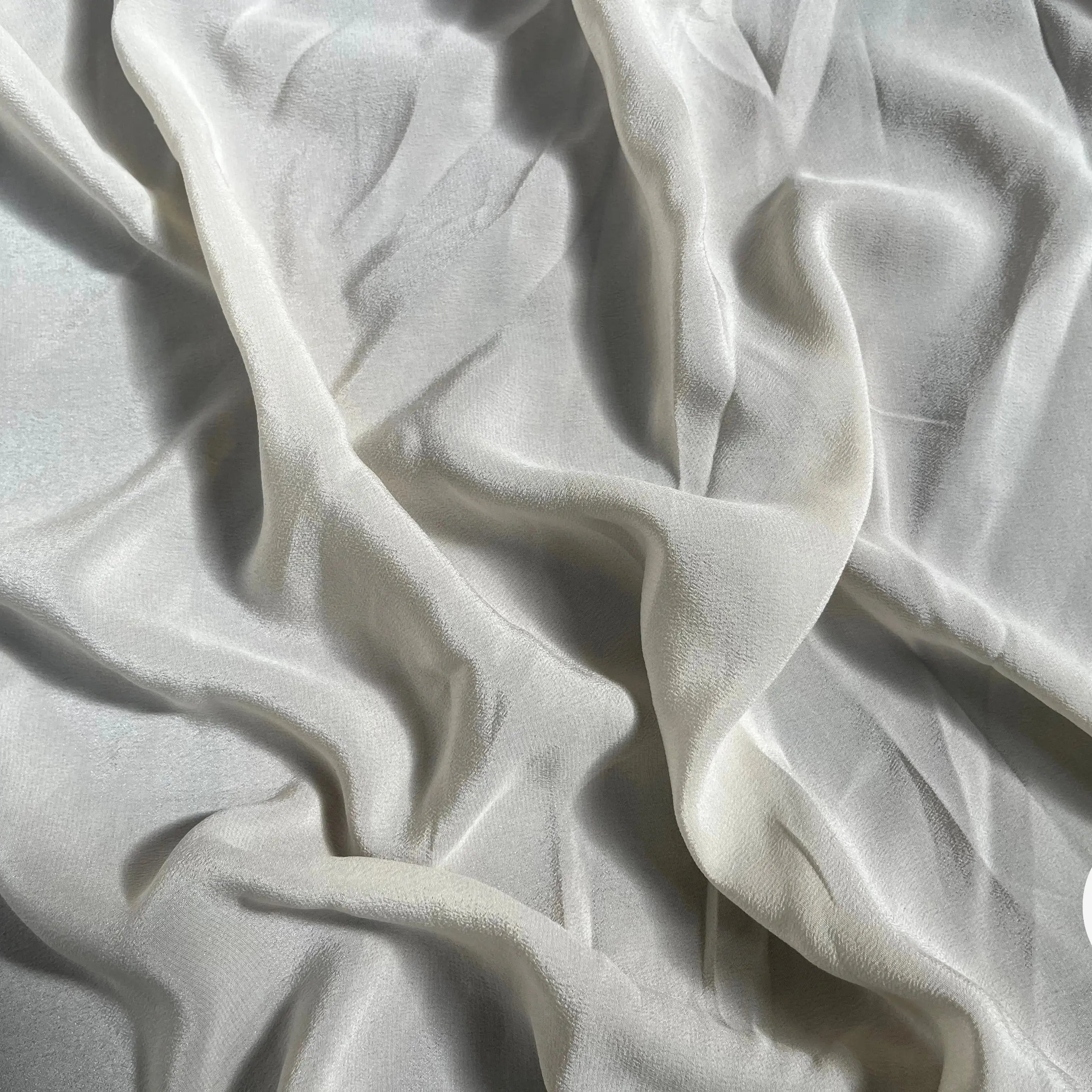 CREPE DE CHINE 100%SOIE UNI BLANC CASSÉ - My Little Coupon