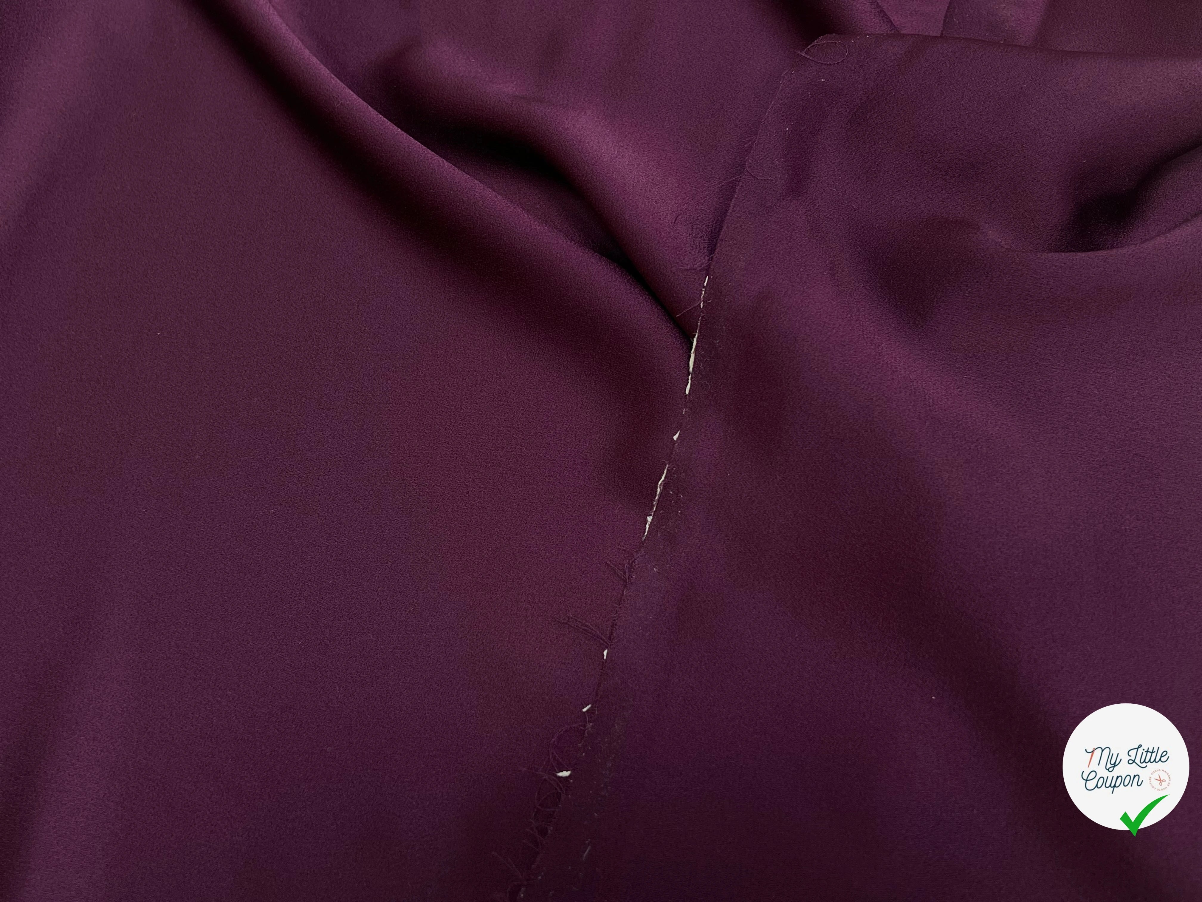 (Chute) CREPE ENVERS SATIN ACETATE VISCOSE TOMBÉ CHIC PURPLE RAIN 27% VISCOSE - My Little Coupon