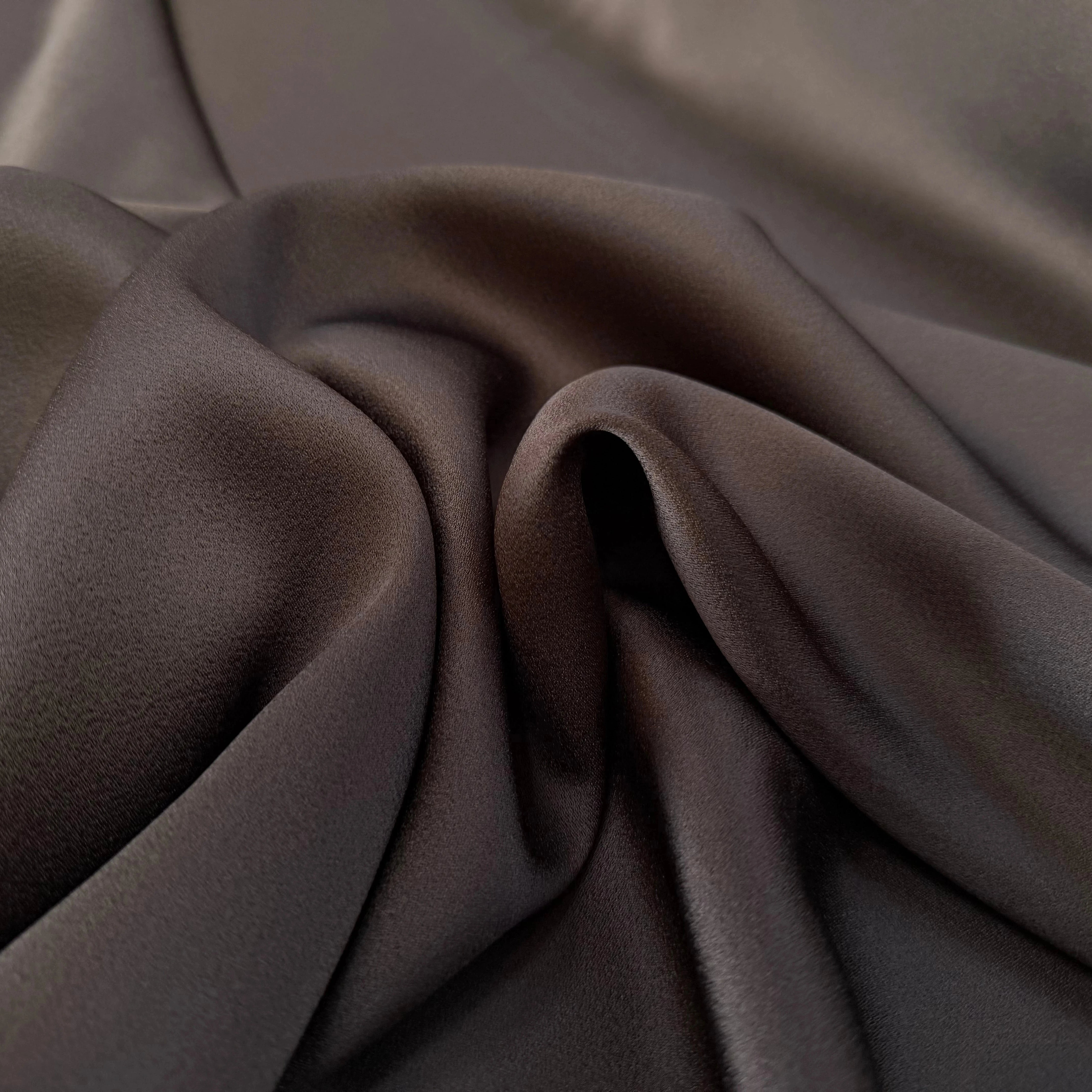 CCREPE ENVERS SATIN VISCOSE ET ACETATE MAT CAFE - My Little Coupon