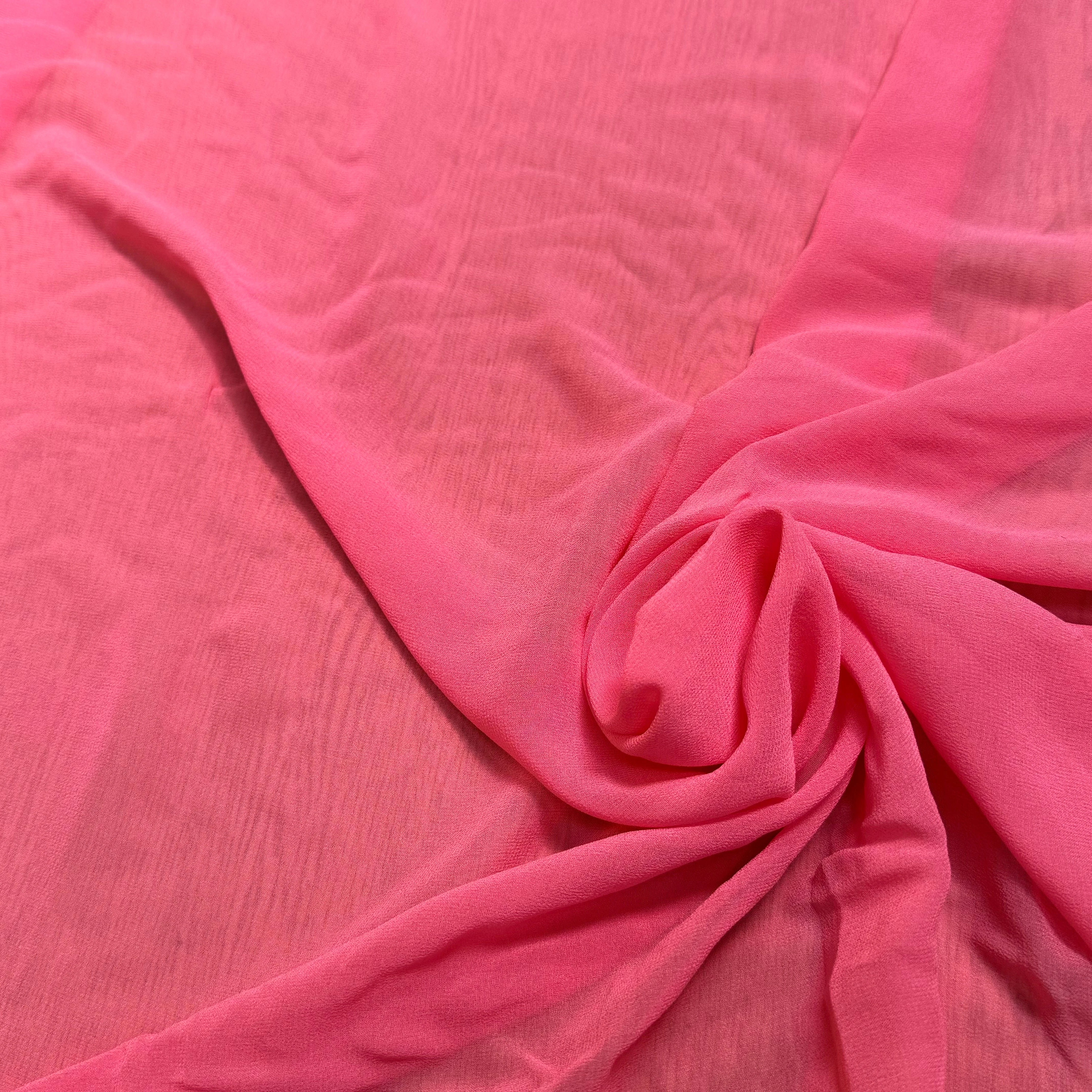 (Chute) CREPE GEORGETTE DE SOIE BARBIE - My Little Coupon