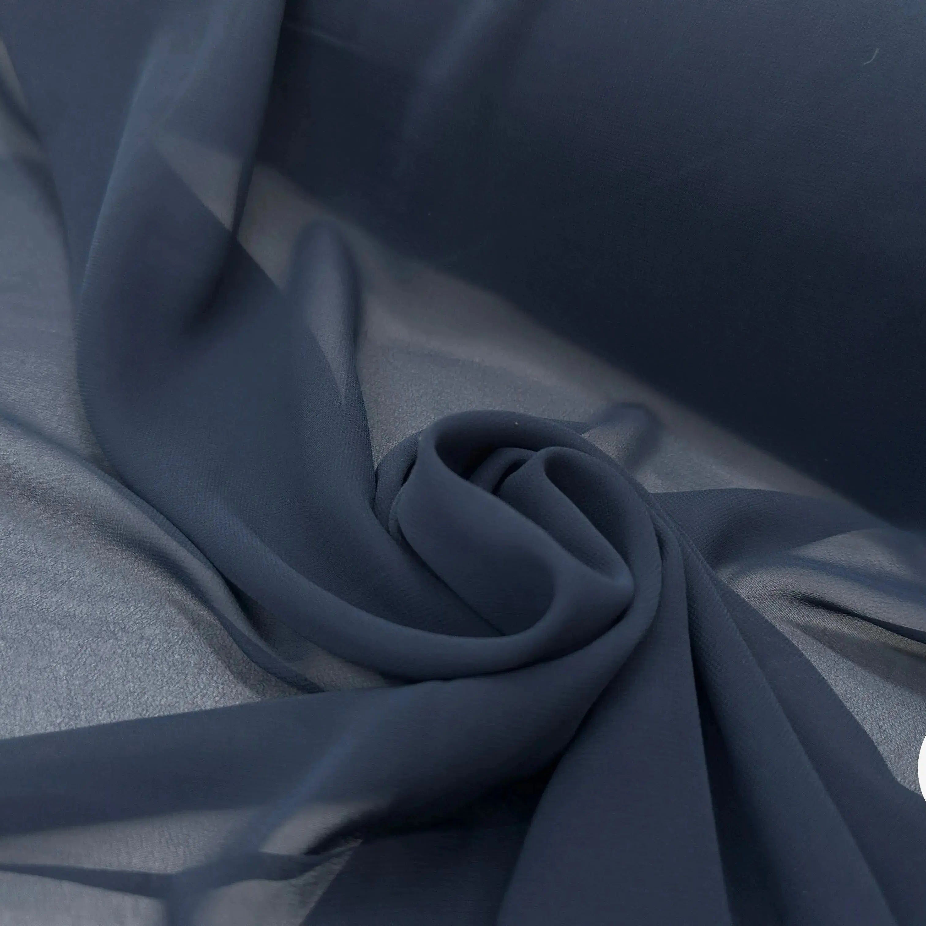 CRÊPE GEORGETTE POLYESTER NAVY - My Little Coupon