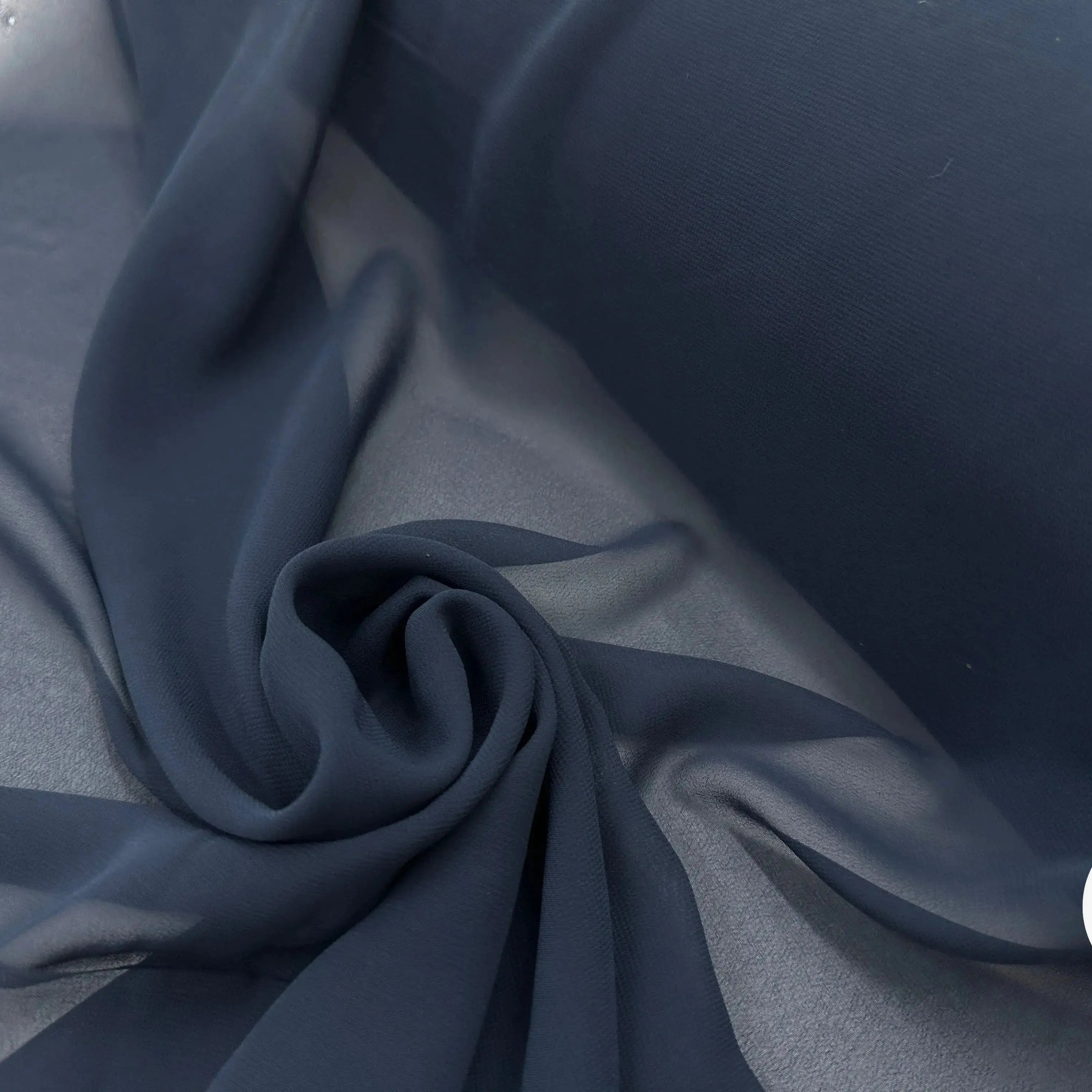 CRÊPE GEORGETTE POLYESTER NAVY - My Little Coupon