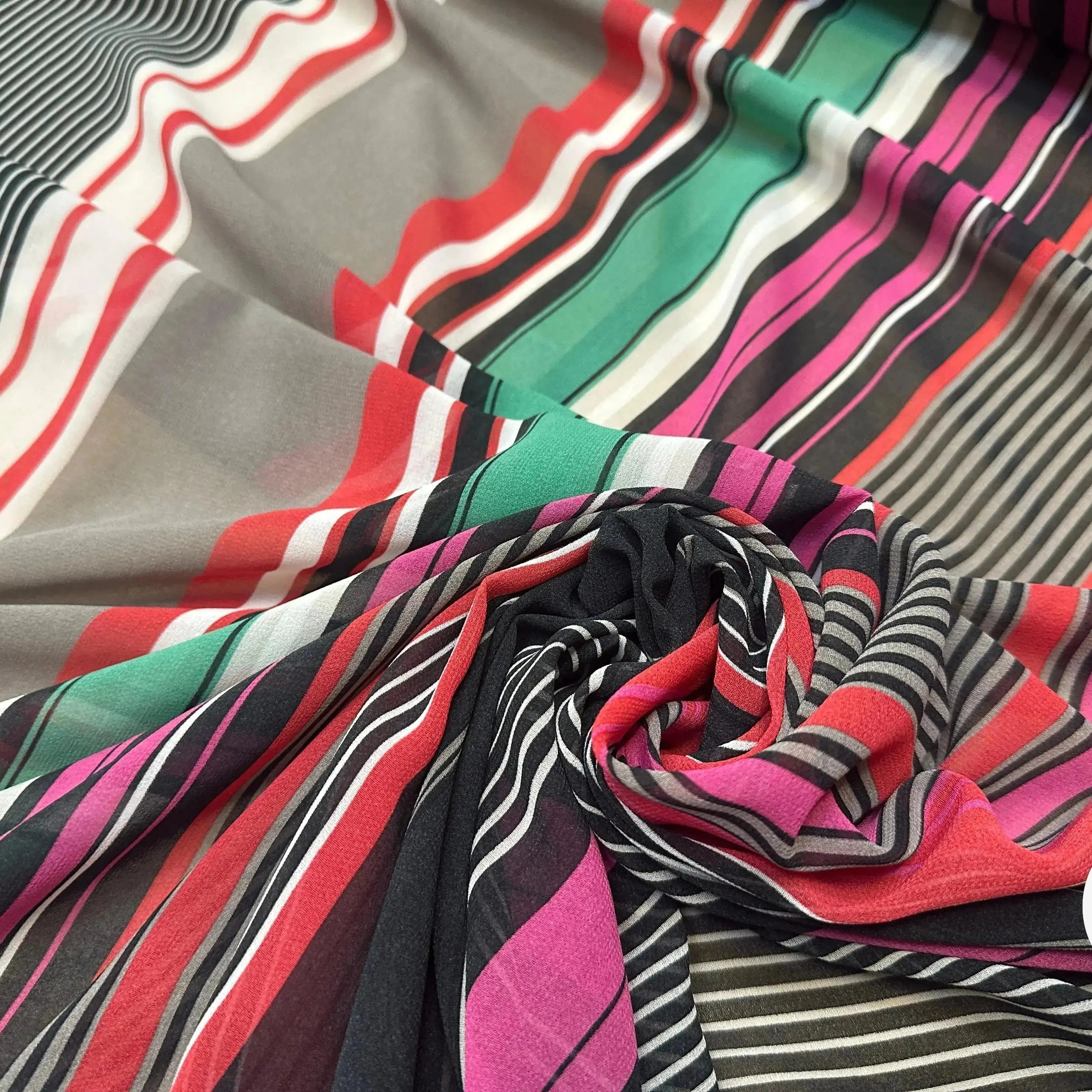 CREPE GEORGETTE STRIPES - My Little Coupon