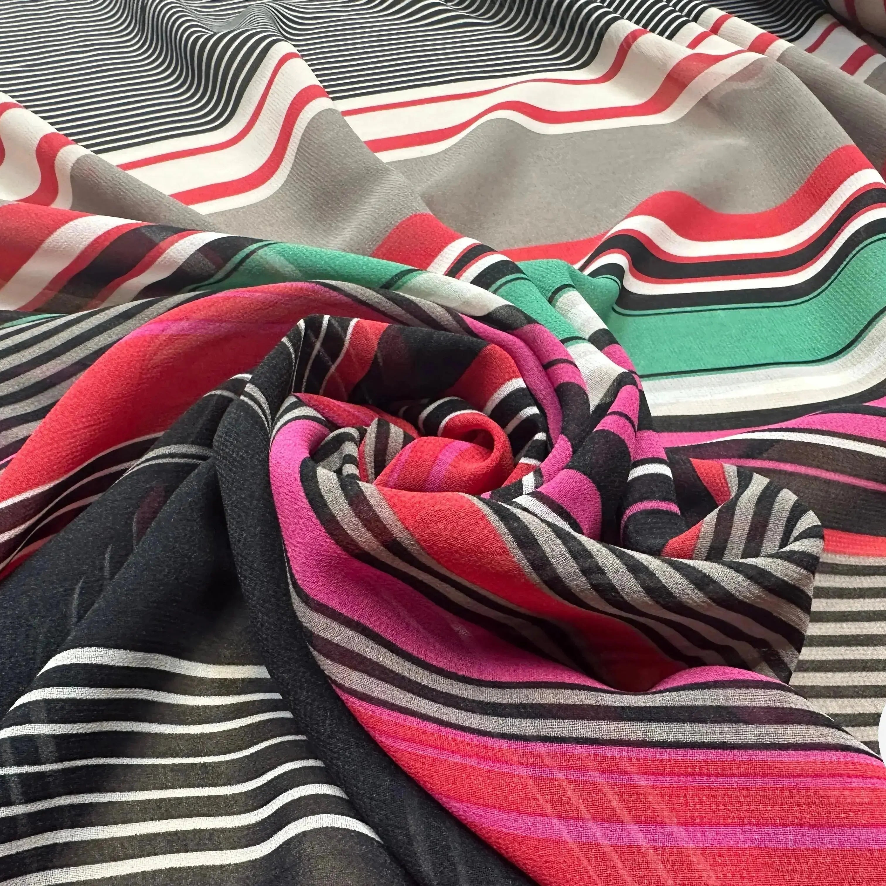 CREPE GEORGETTE STRIPES - My Little Coupon