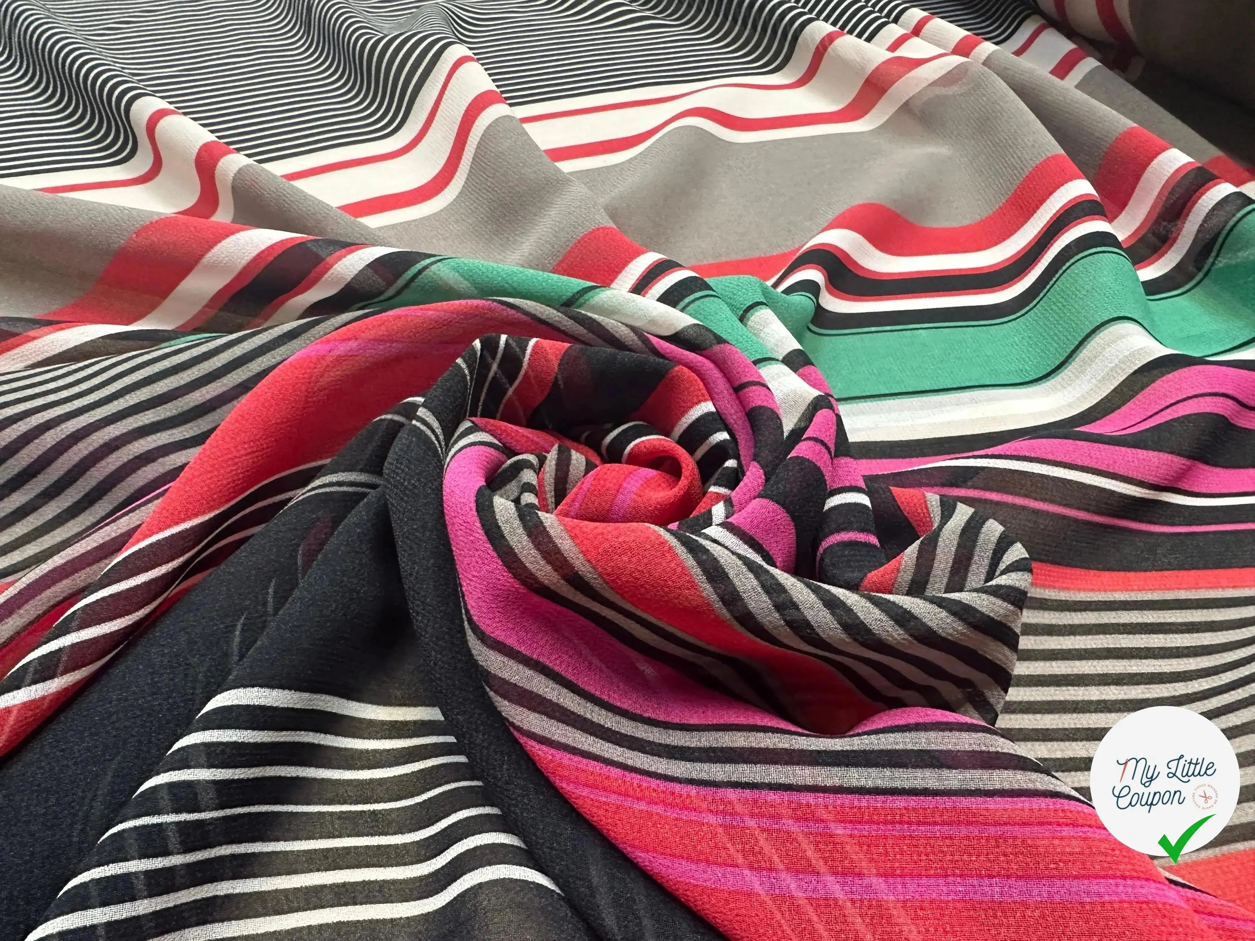 CREPE GEORGETTE STRIPES - My Little Coupon