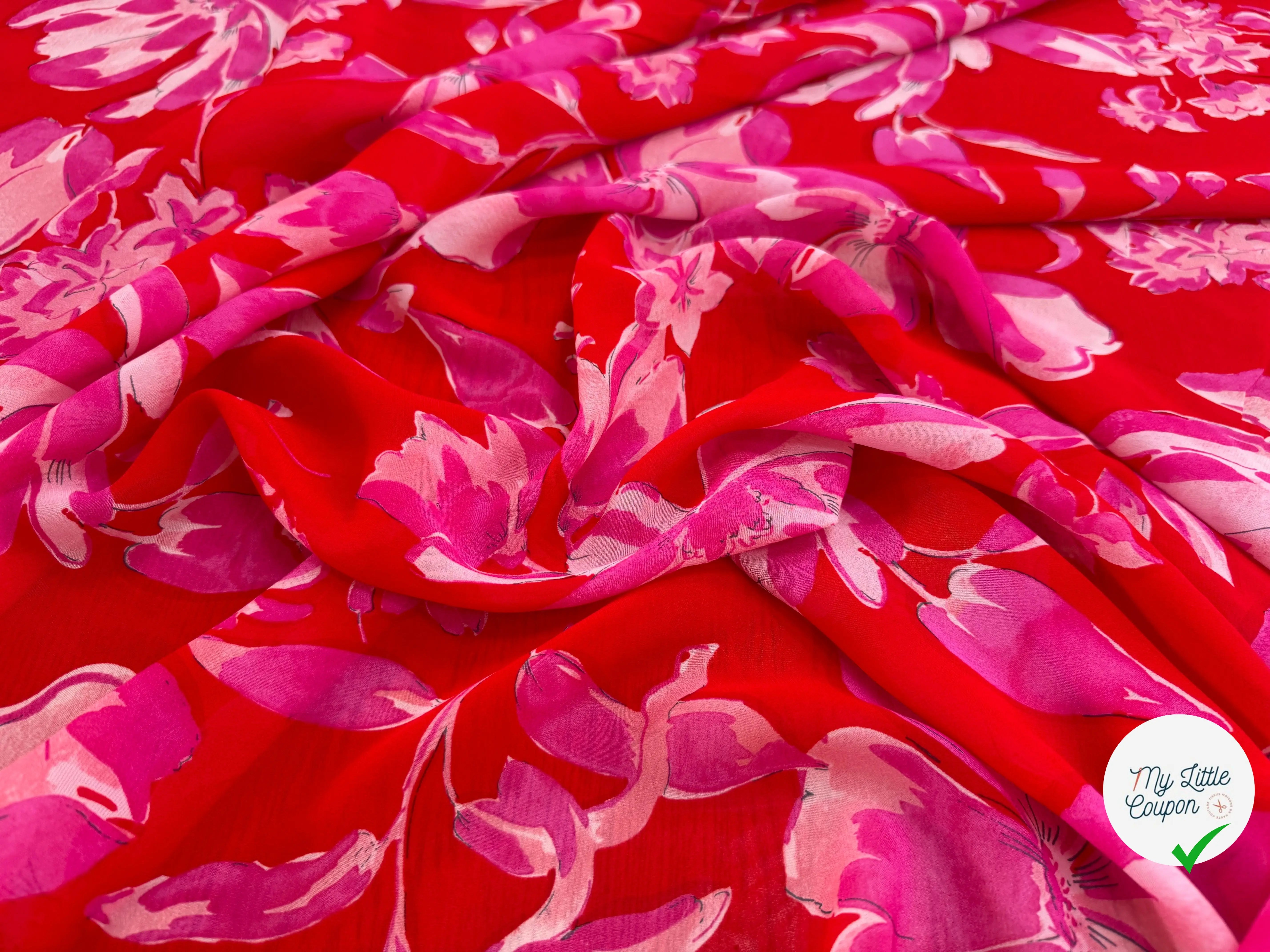 CREPE FIN ROSE MOTIF IBISCUS MLC INTERN