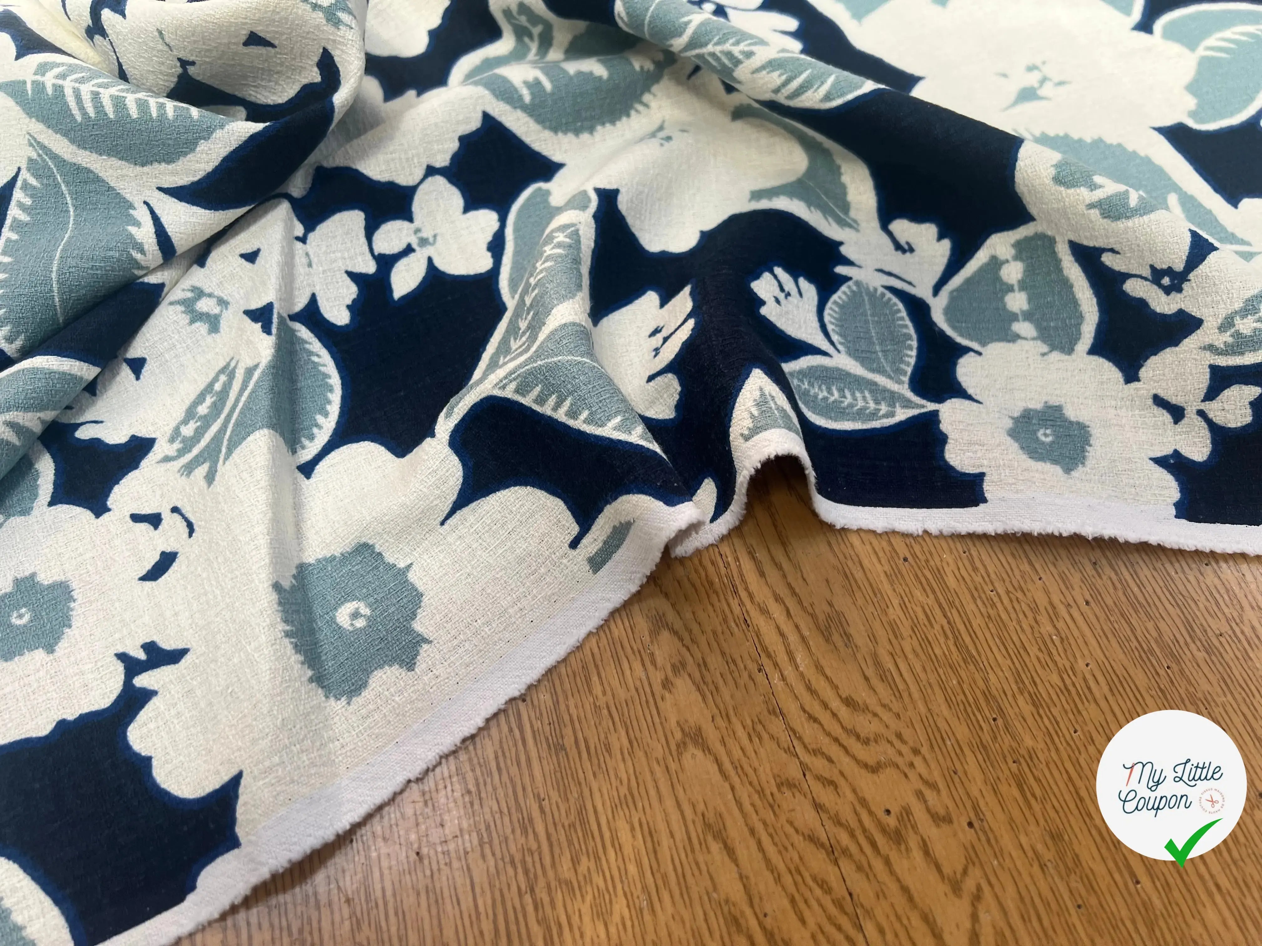 CRÊPE LOURD COTON FLEURS BAROQUE - My Little Coupon