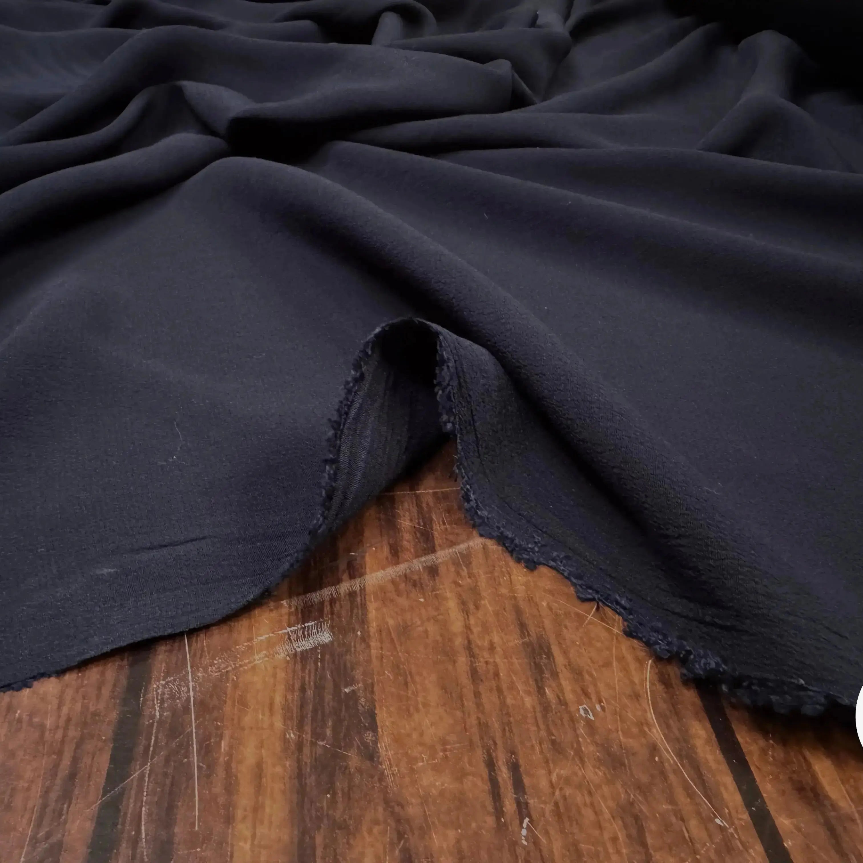 CRÊPE MAROCAIN 100% VISCOSE UNI NAVY - My Little Coupon