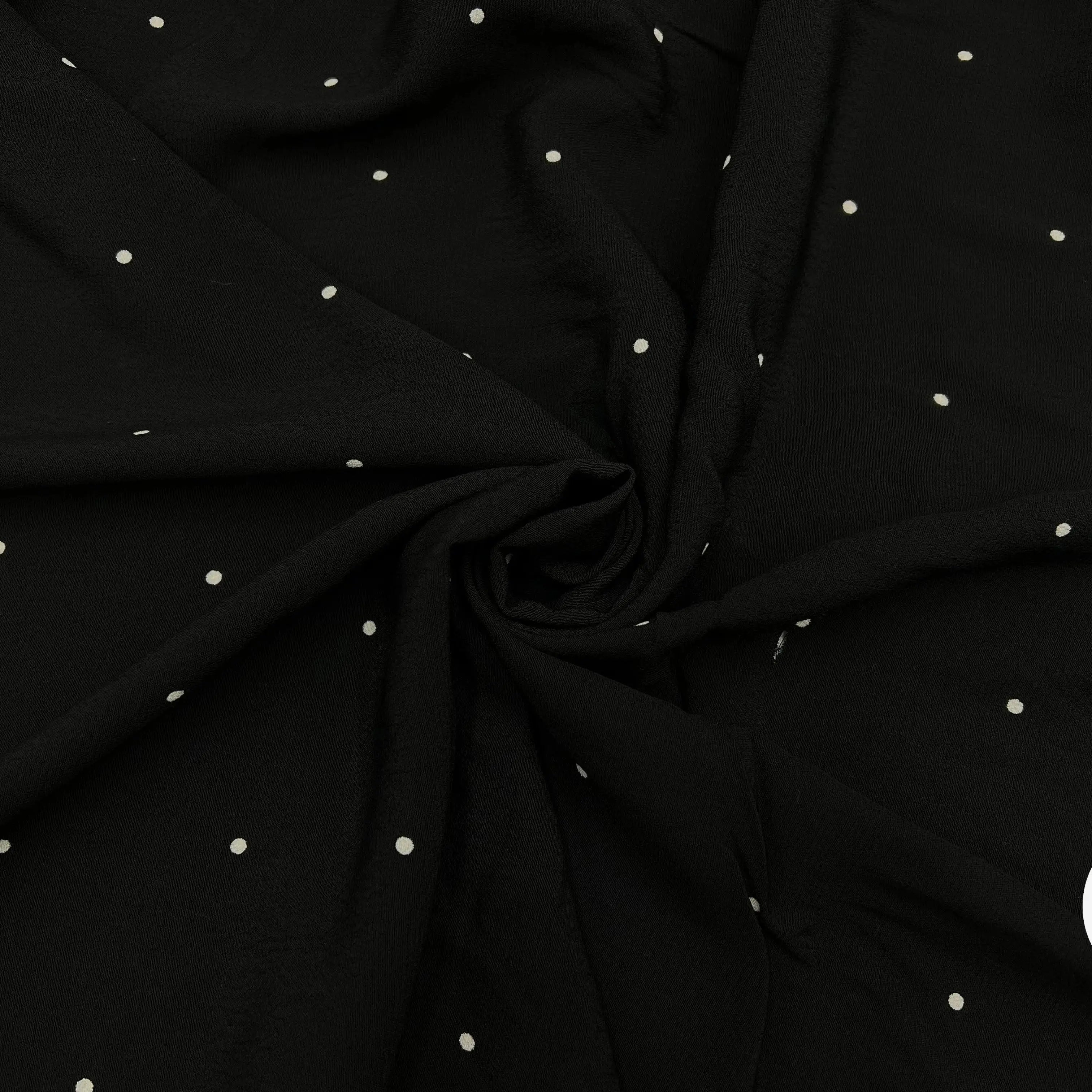 CRÊPE MAROCAIN VISCOSE IMPRIMÉ FLOCONS DE PETITS POIS - My Little Coupon - tissu - coudre