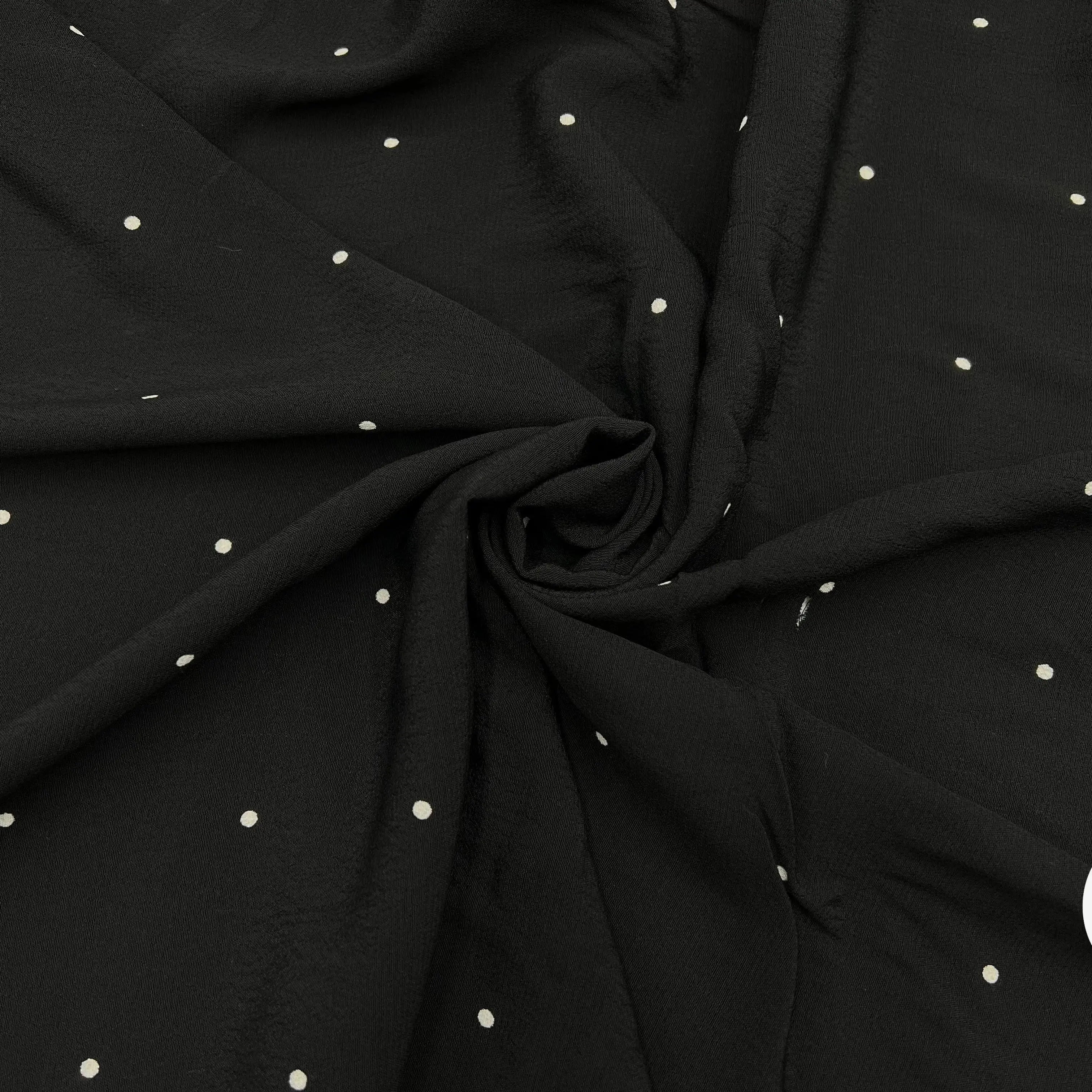 CRÊPE MAROCAIN VISCOSE IMPRIMÉ FLOCONS DE PETITS POIS - My Little Coupon - tissu - coudre