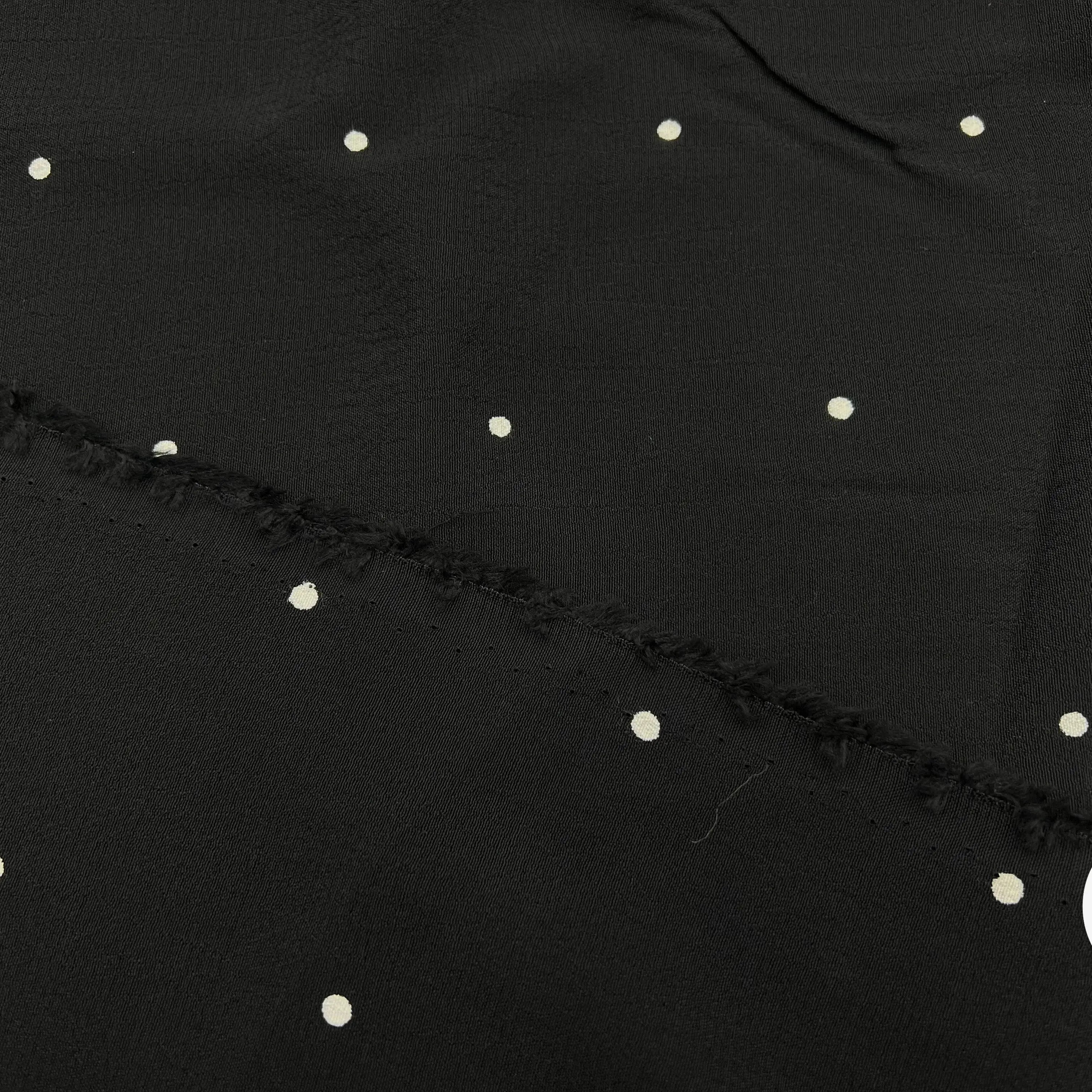 CRÊPE MAROCAIN VISCOSE IMPRIMÉ FLOCONS DE PETITS POIS - My Little Coupon - tissu - coudre