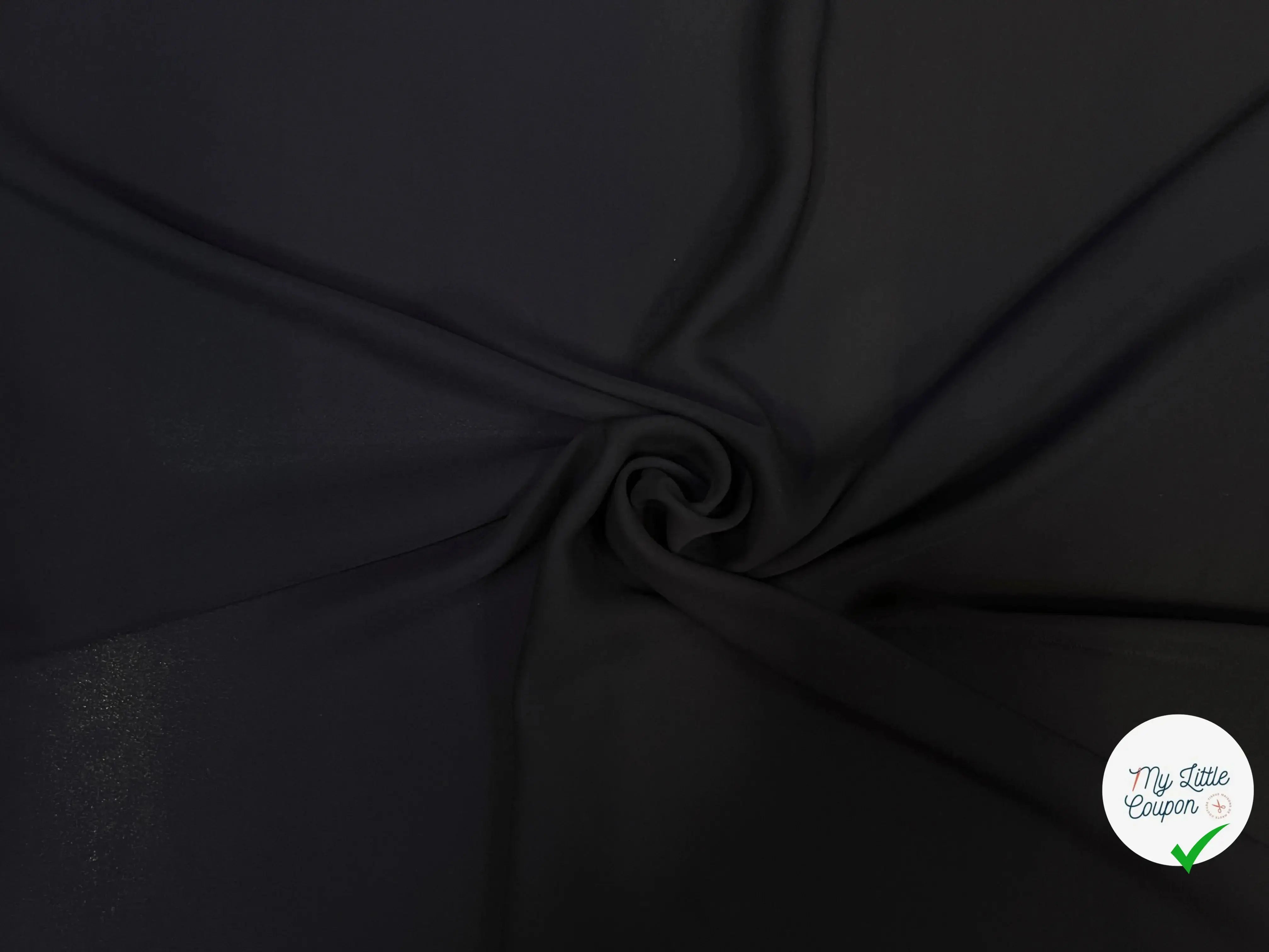 CRÊPE POLYESTER JAPONAIS NOIR - My Little Coupon