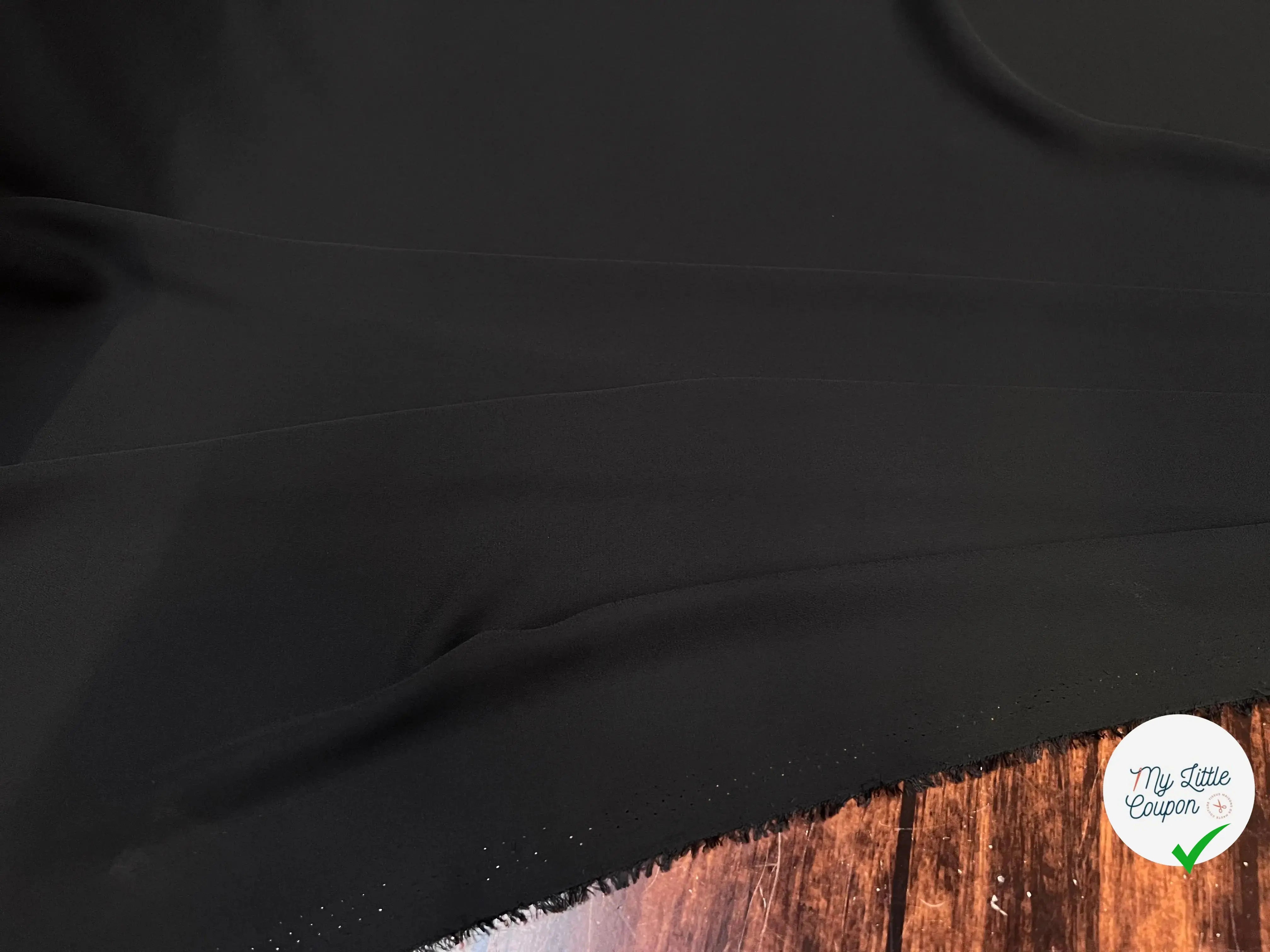 CRÊPE POLYESTER JAPONAIS NOIR - My Little Coupon