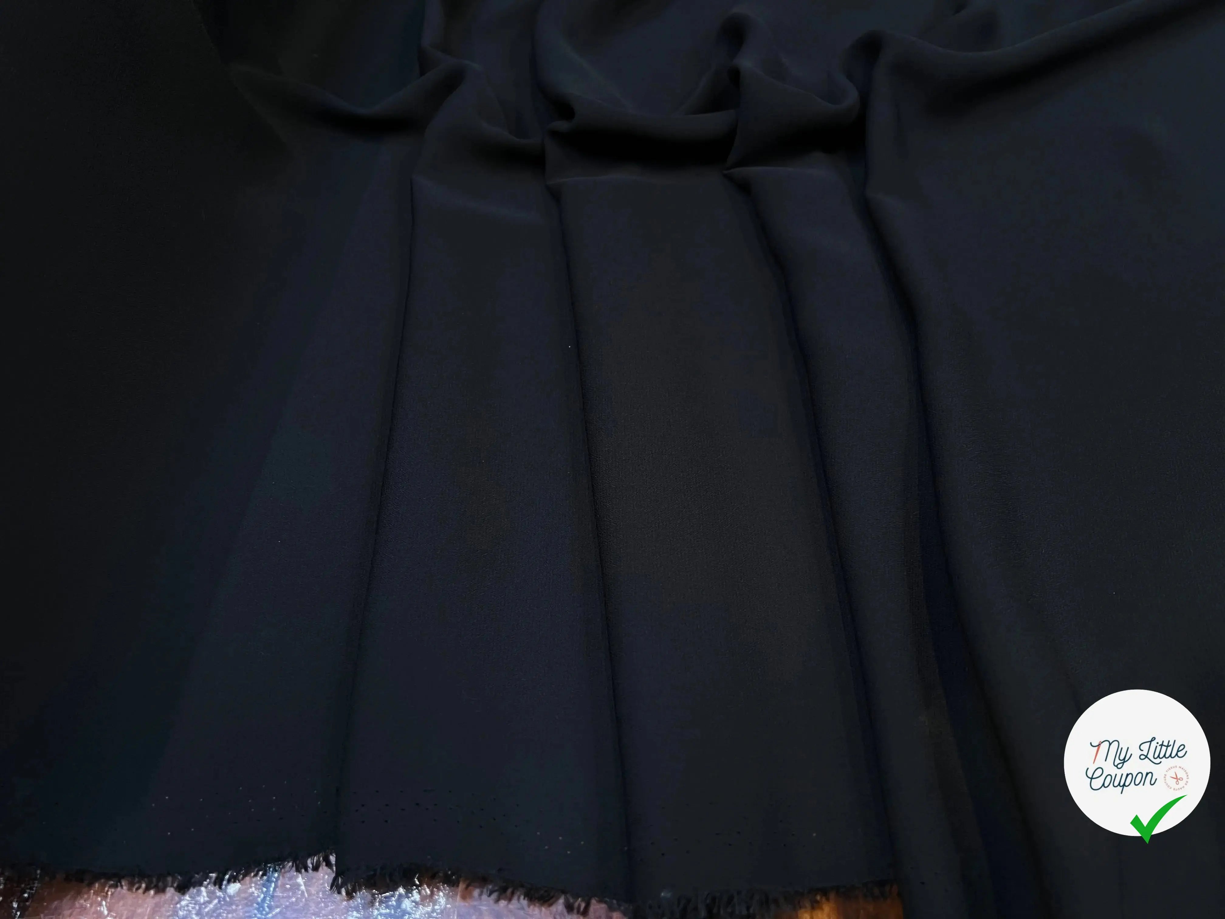CRÊPE POLYESTER JAPONAIS NOIR - My Little Coupon