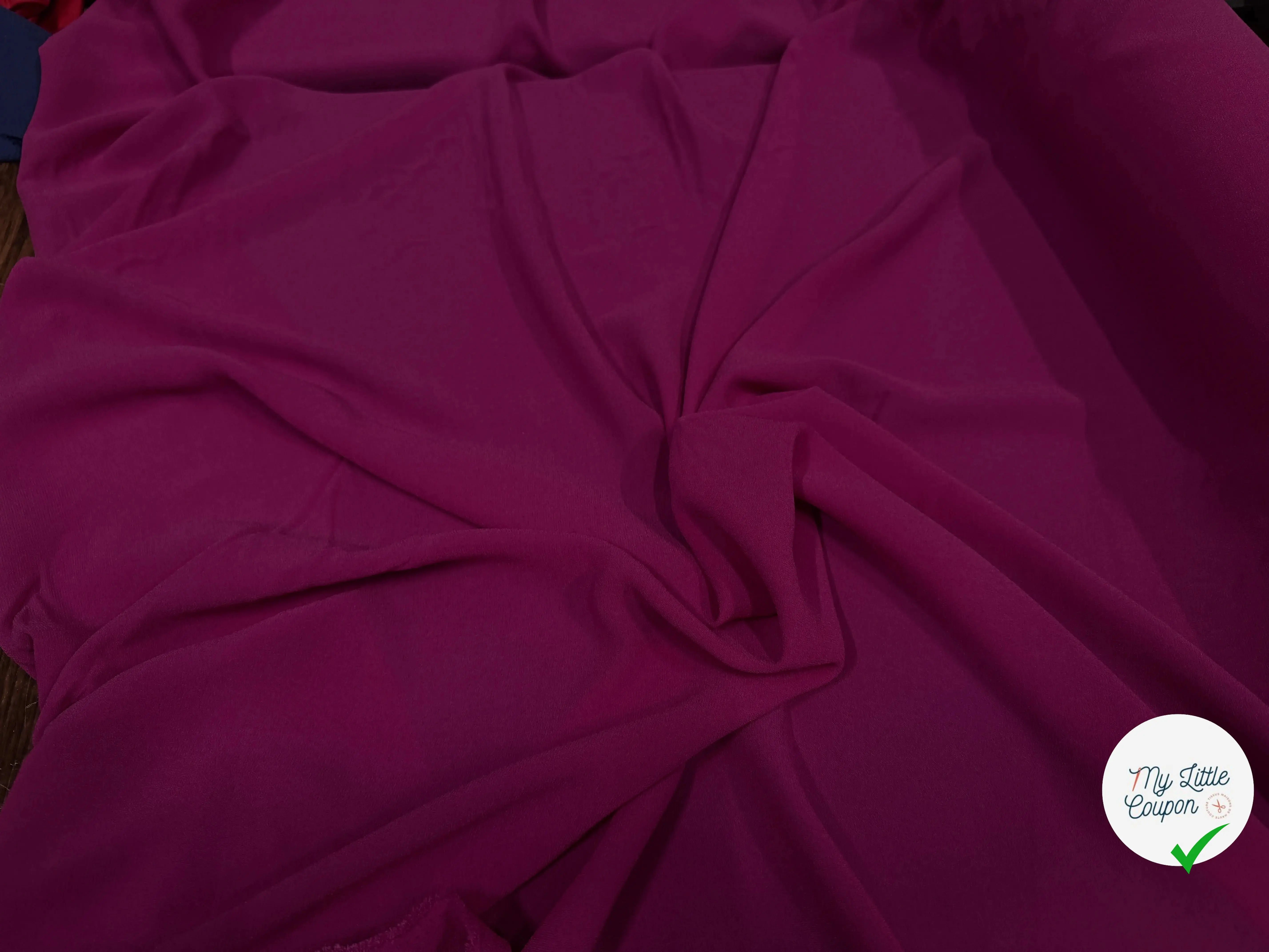 CREPE POLYESTER VIOLET ROSE - My Little Coupon