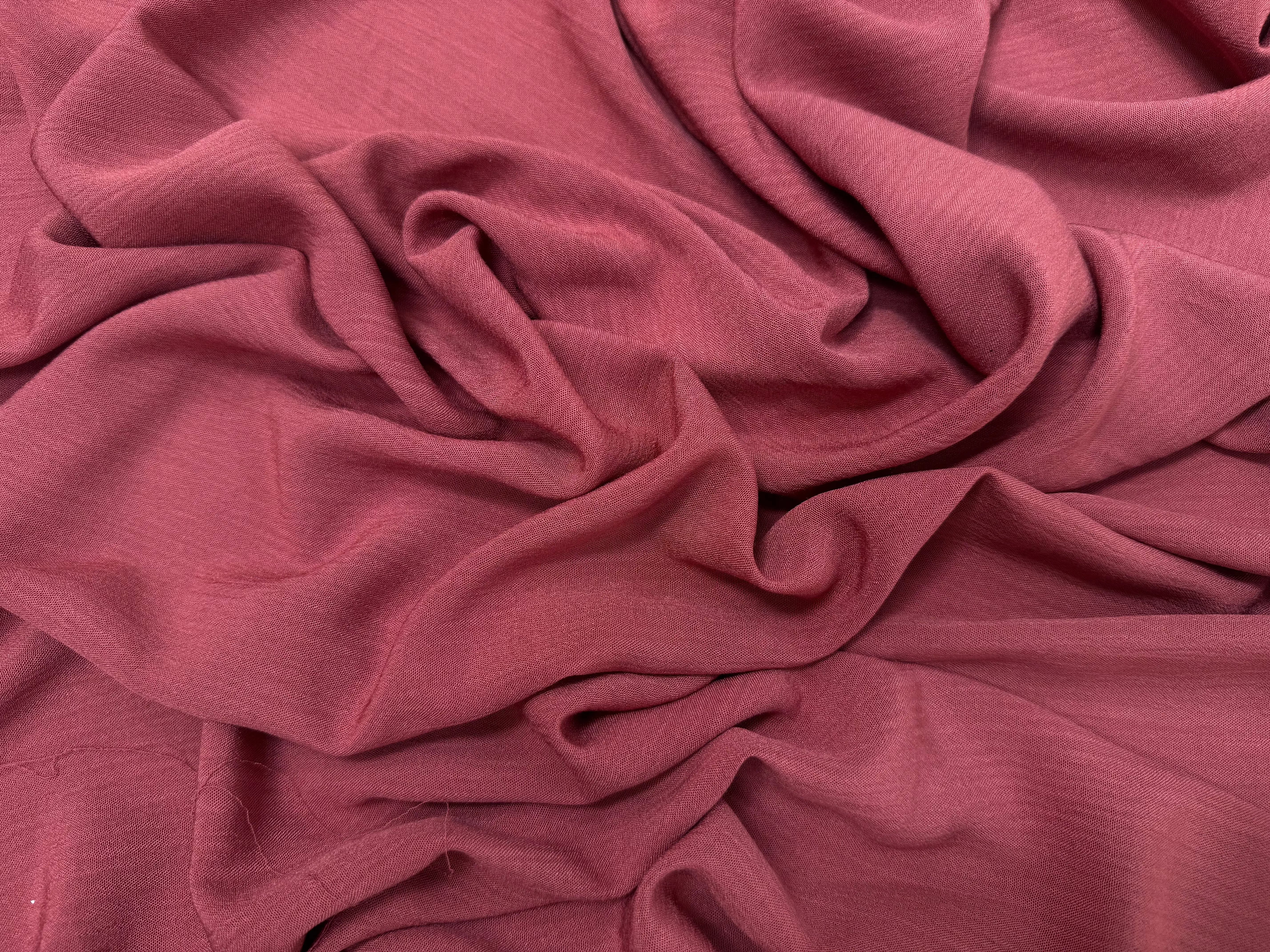 CRÊPE VISCOSE GAUFFRÉ UNI TERRACOTTA - My Little Coupon