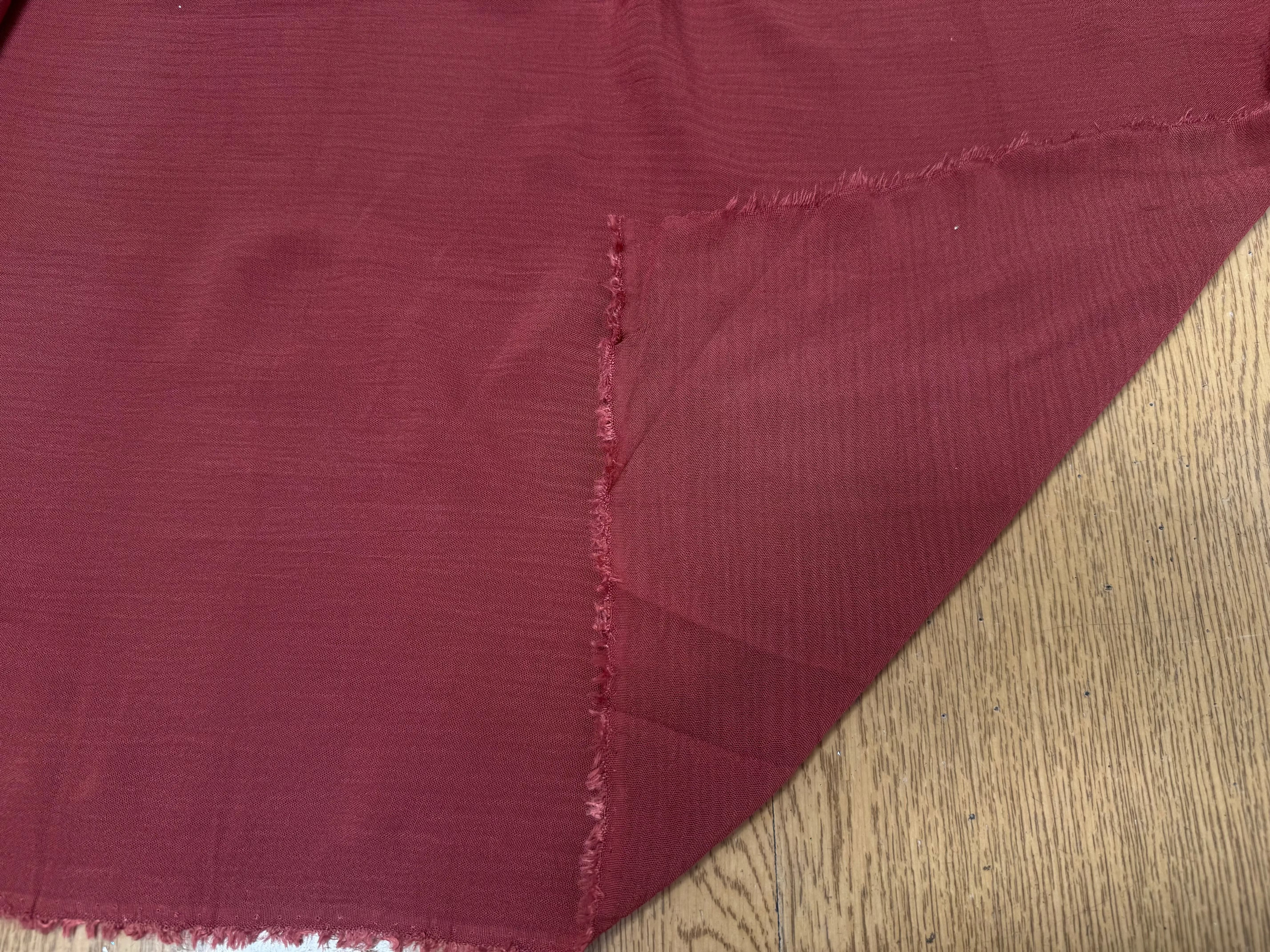 CRÊPE VISCOSE GAUFFRÉ UNI TERRACOTTA - My Little Coupon