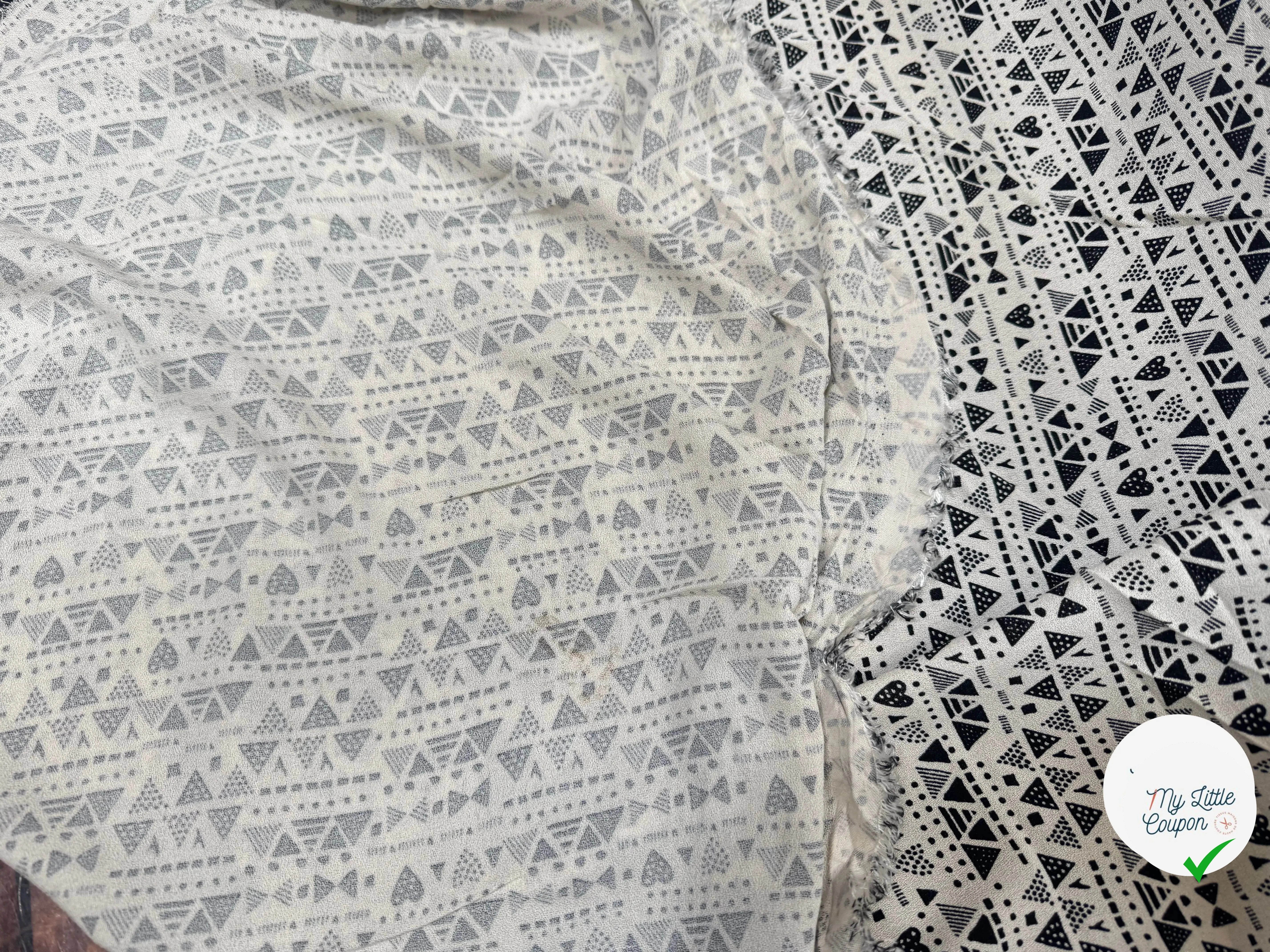 CREPE VISCOSE LOURD JOLI CŒUR - My Little Coupon