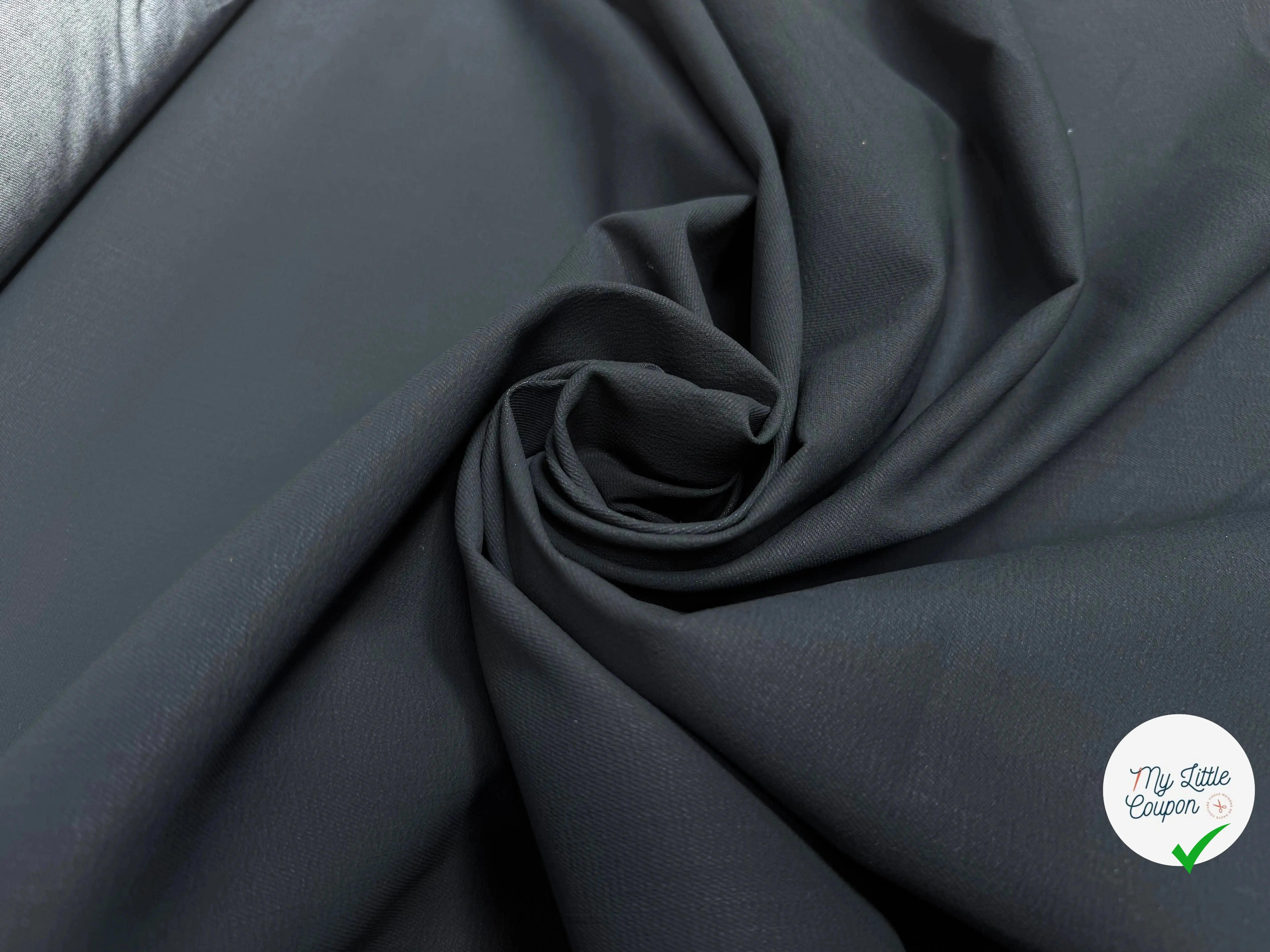 DENIM UNI CIRÉ VERT FONCÉ - My Little Coupon