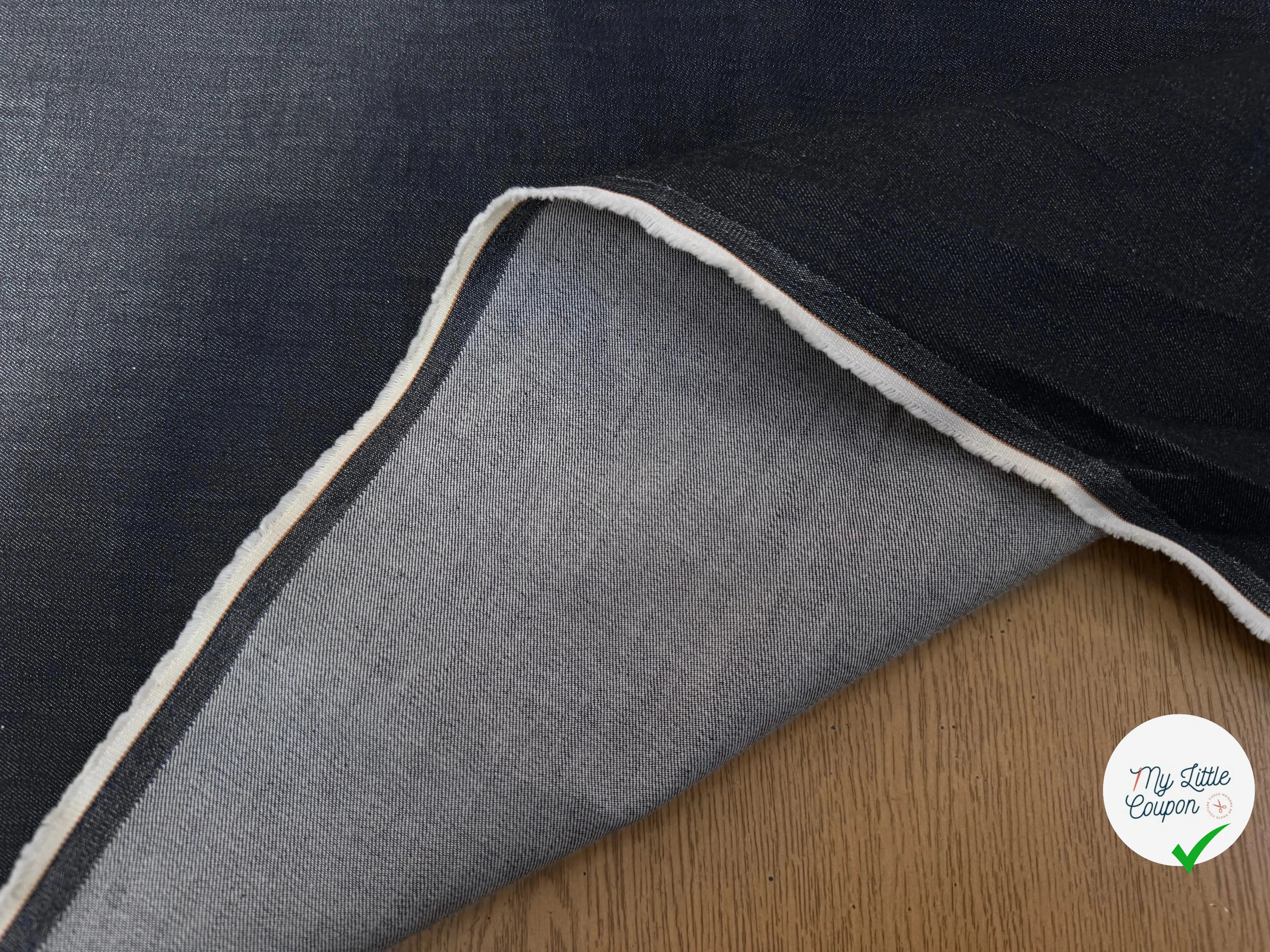 DENIM UNI NOIR STRETCH - My Little Coupon