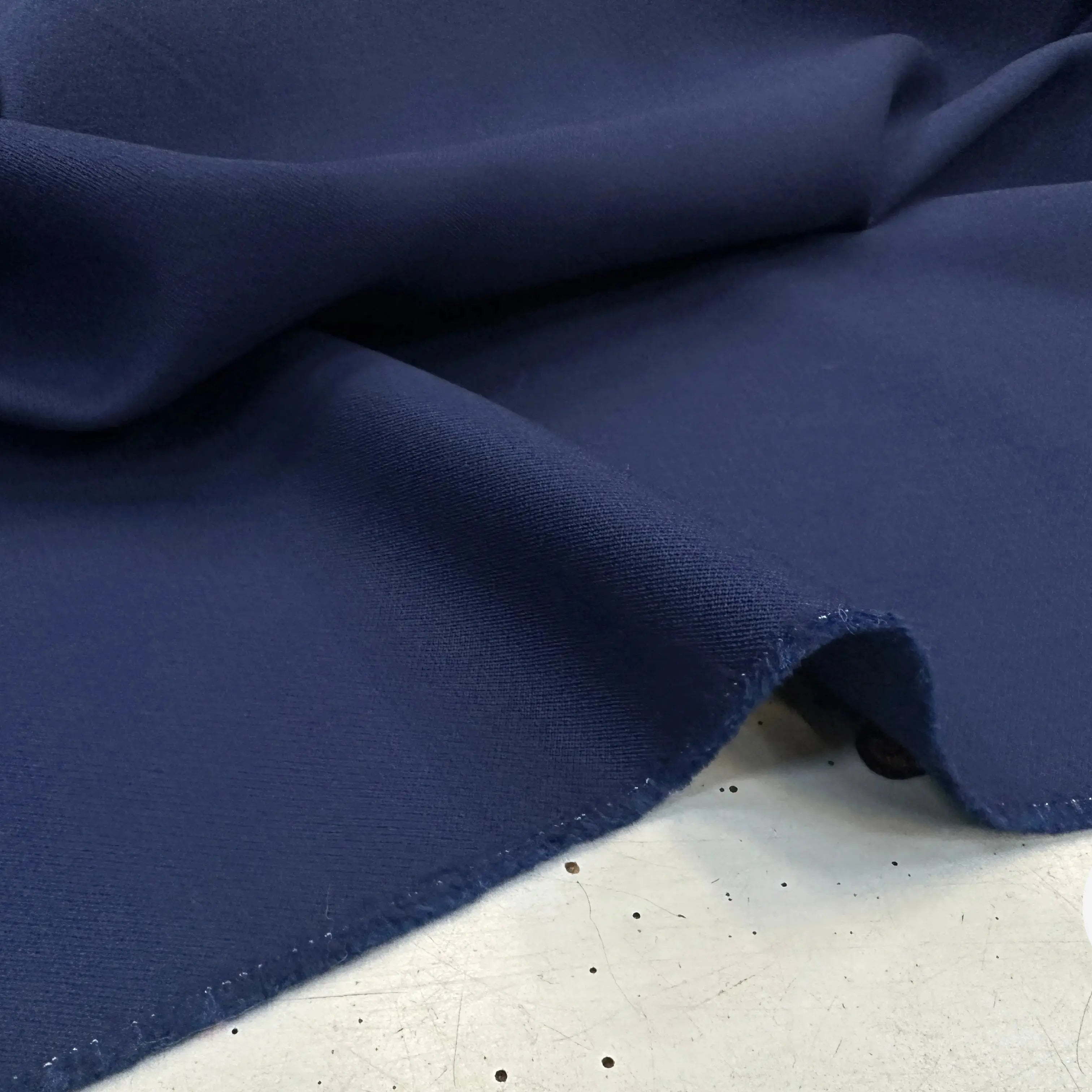 DOUBLE CRÊPE DE LAINE DE TONTE BLEU NAVY - My Little Coupon