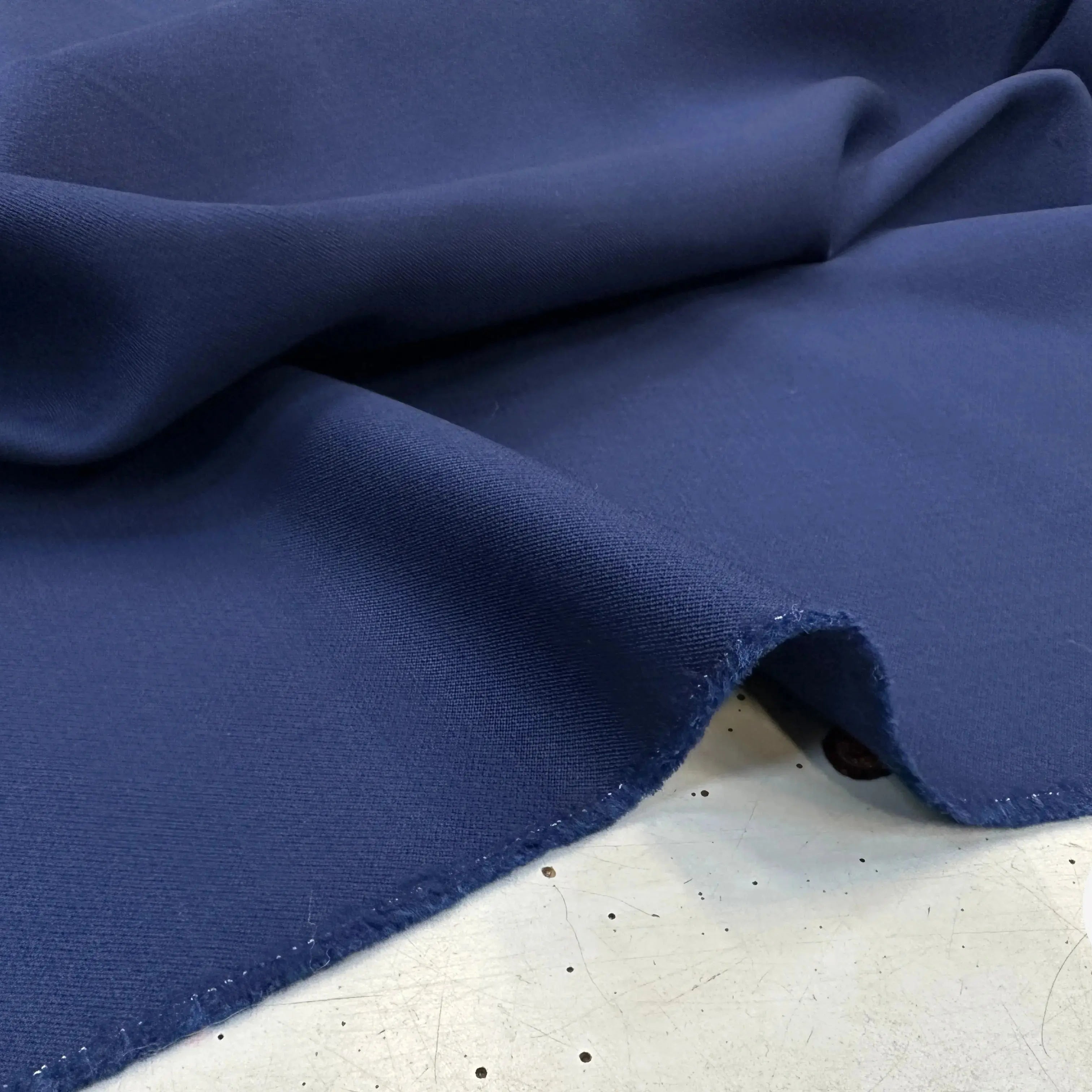 DOUBLE CRÊPE DE LAINE DE TONTE BLEU NAVY - My Little Coupon