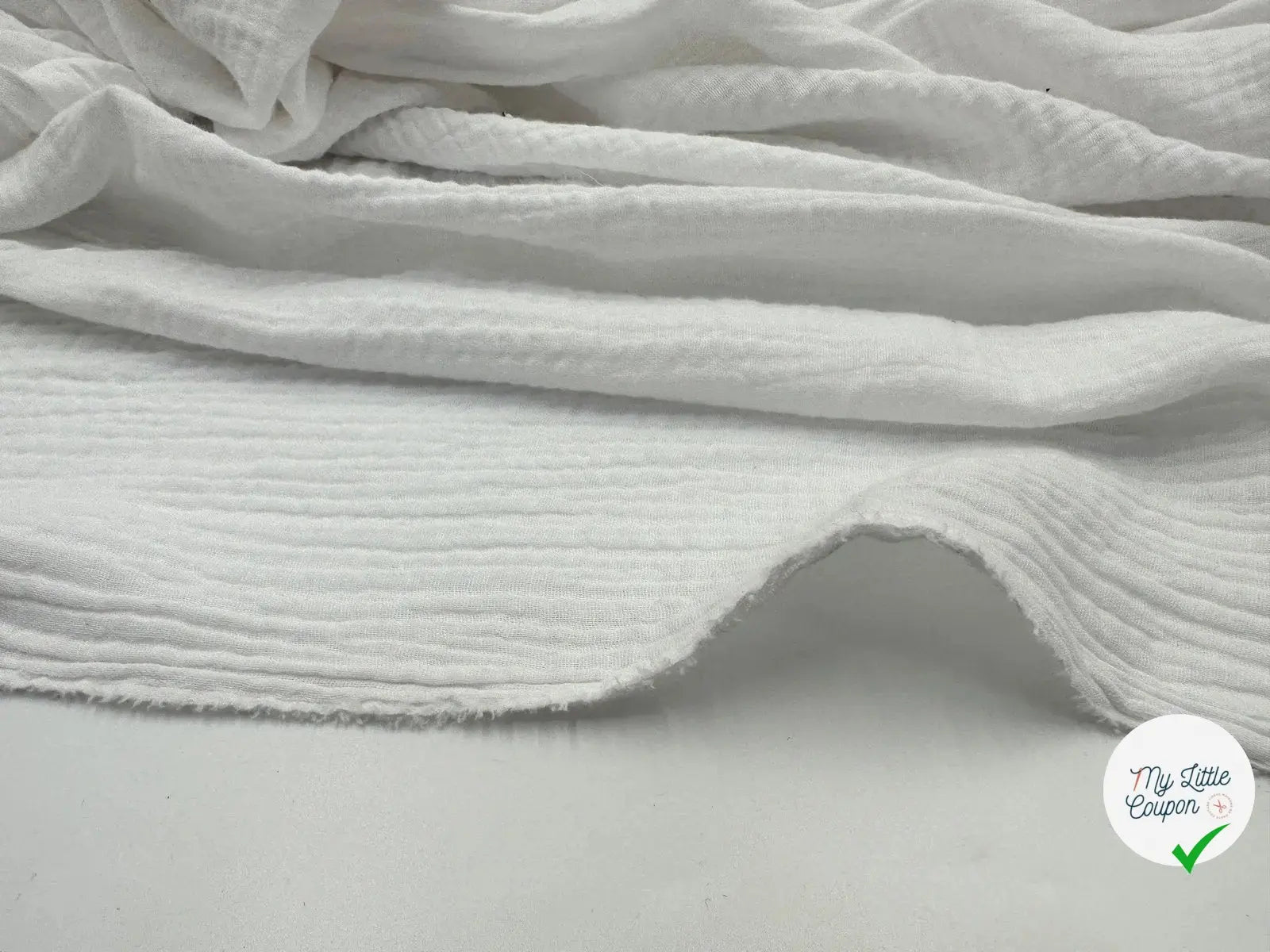 DOUBLE GAZE DE COTON BLANC - My Little Coupon - tissu - coudre
