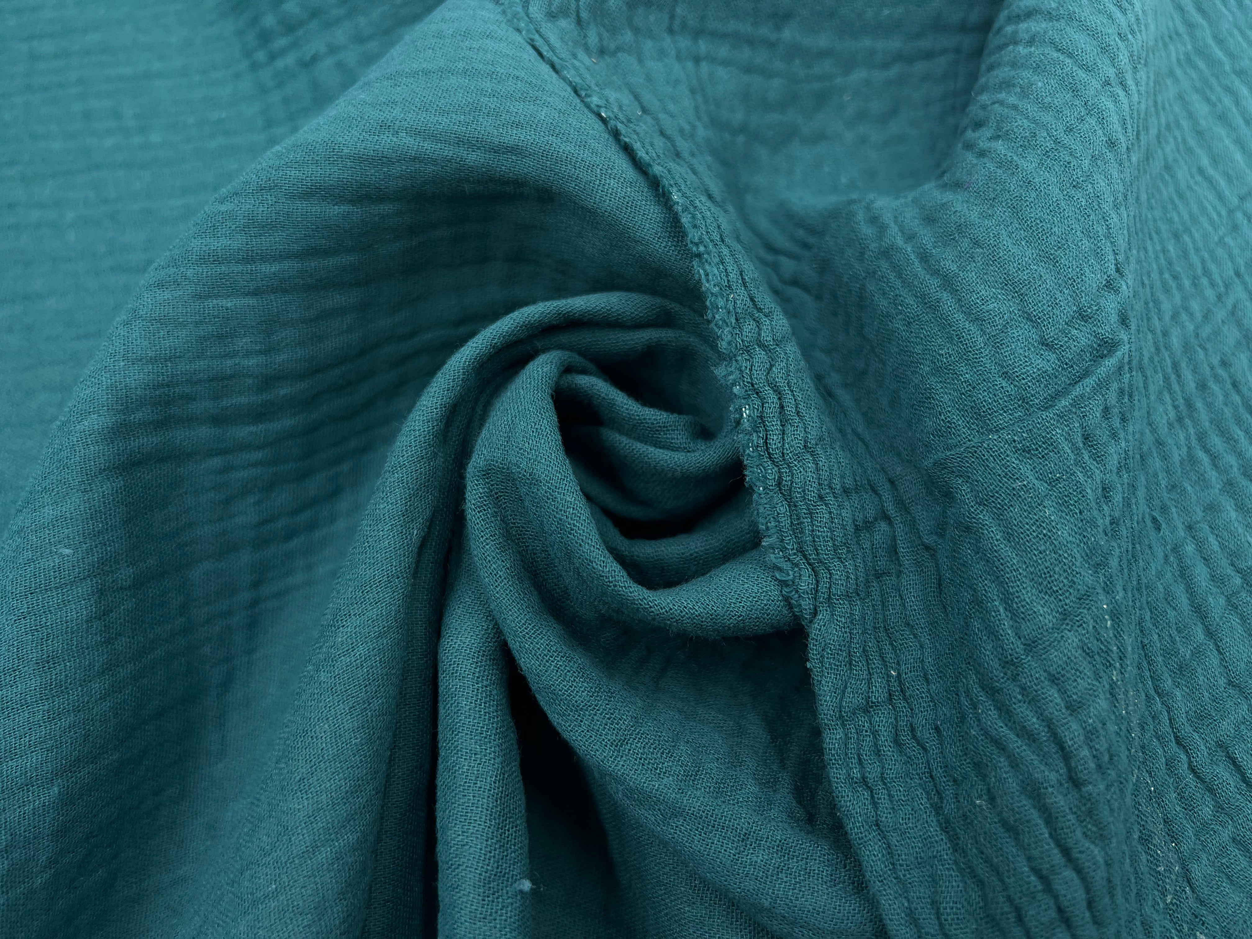 DOUBLE GAZE DE COTON BLUE GREEN UNIE MLC INTERN
