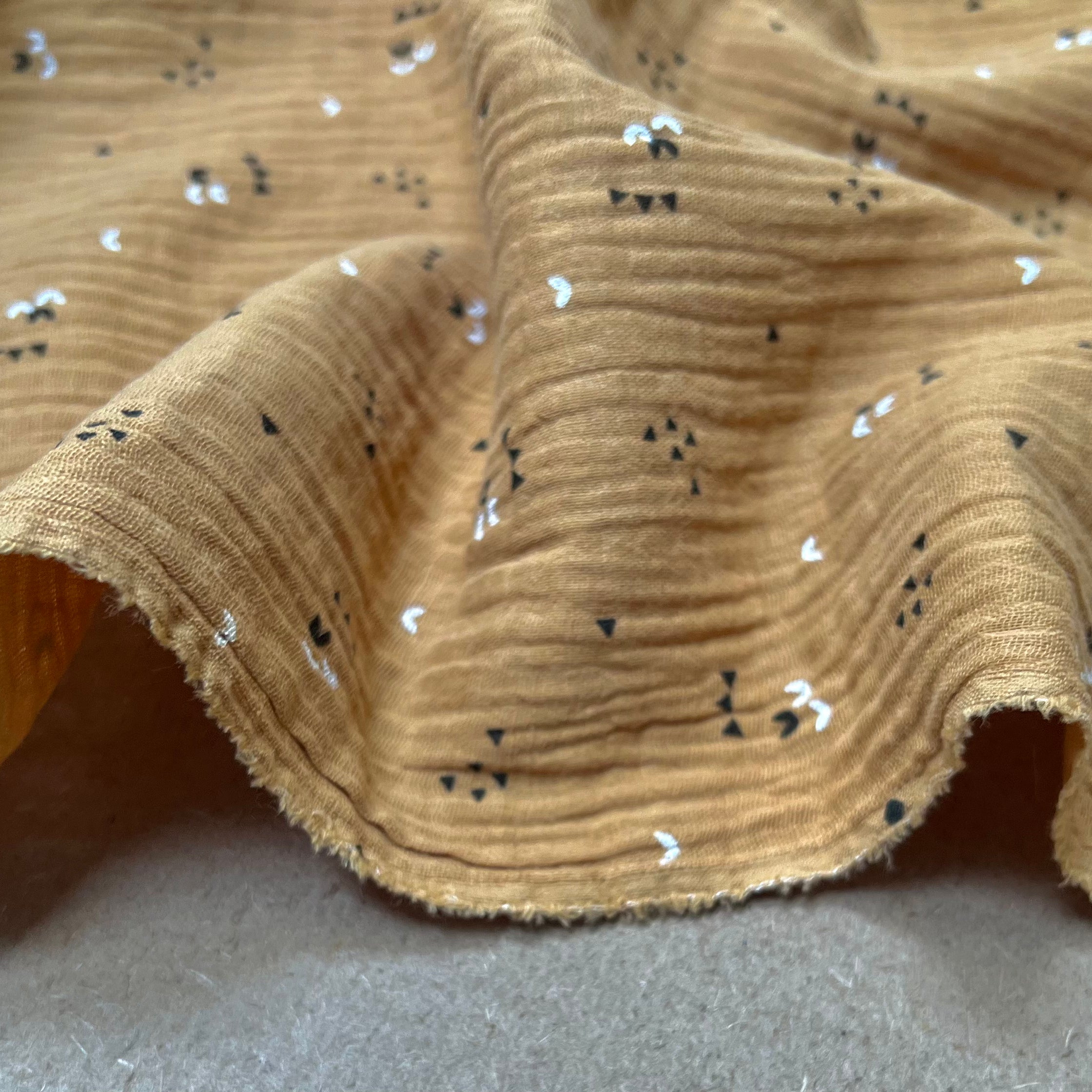 DOUBLE GAZE GAUFREE MAELOU CAMEL/ BLANC MAT 130 - My Little Coupon