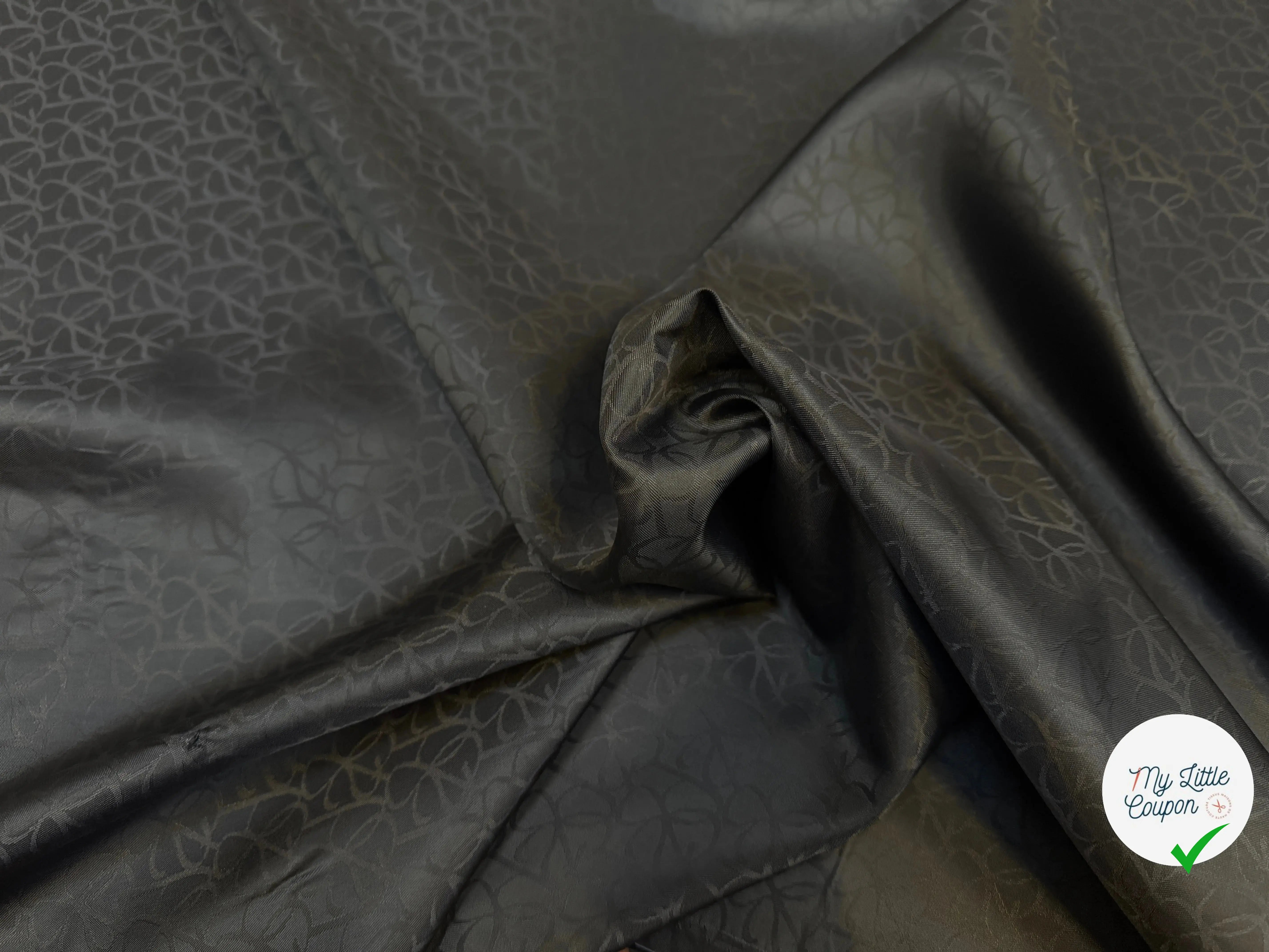 DOUBLURE JACQUARD TESSITURA MAURI NOIRE - My Little Coupon