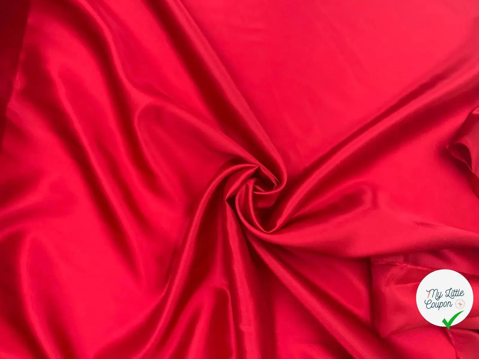DOUBLURE SATIN VISCOSE ROUGE POURPRE - My Little Coupon