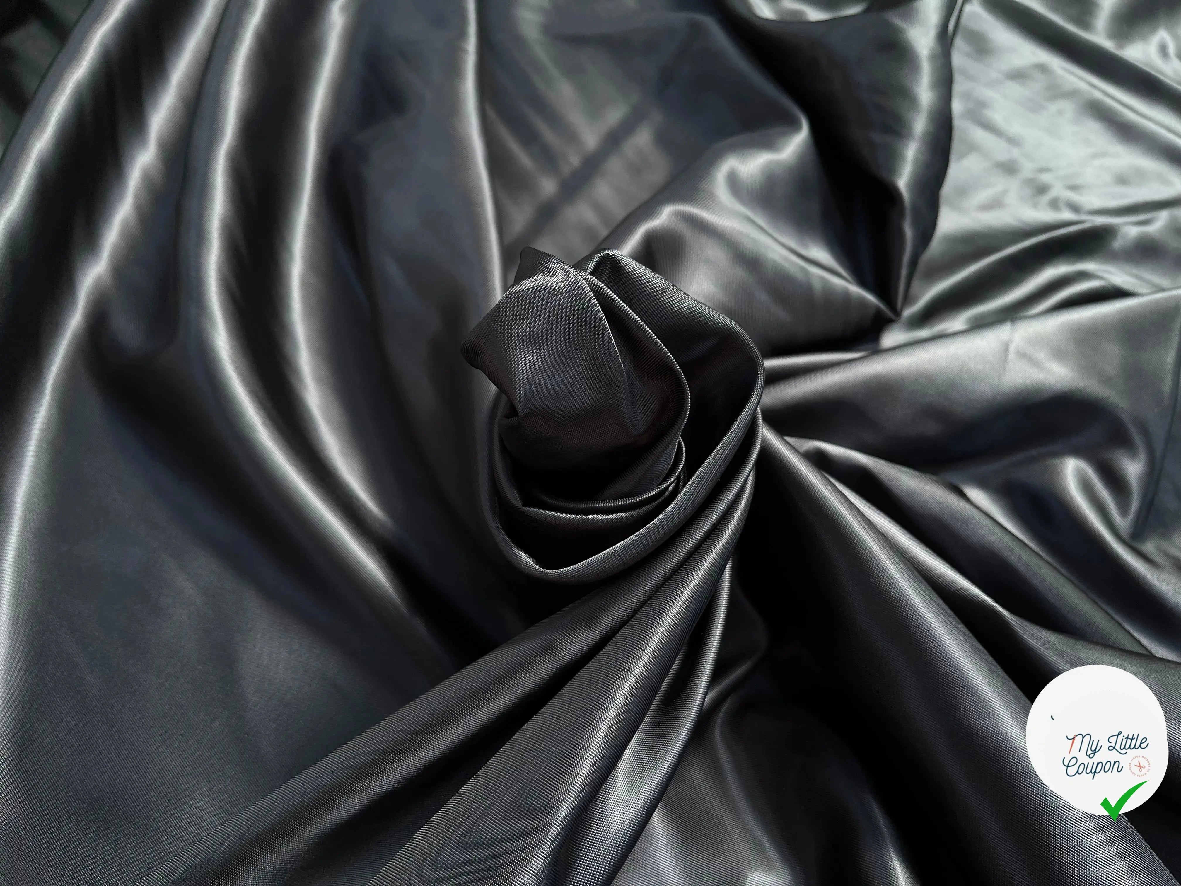 DOUBLURE SERGÉE VISCOSE NAVY NOIRE - My Little Coupon