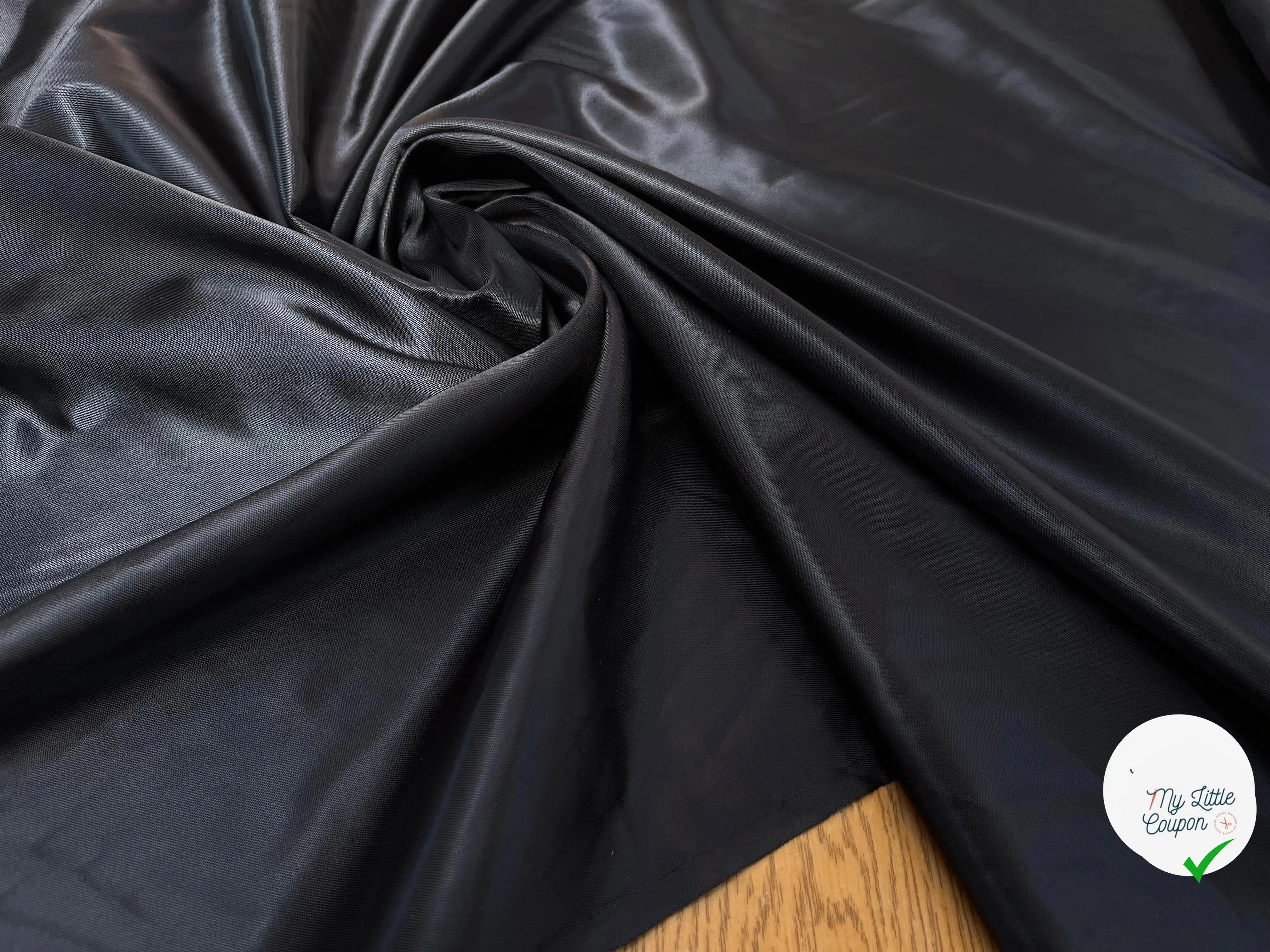 DOUBLURE SERGÉE VISCOSE NAVY NOIRE - My Little Coupon