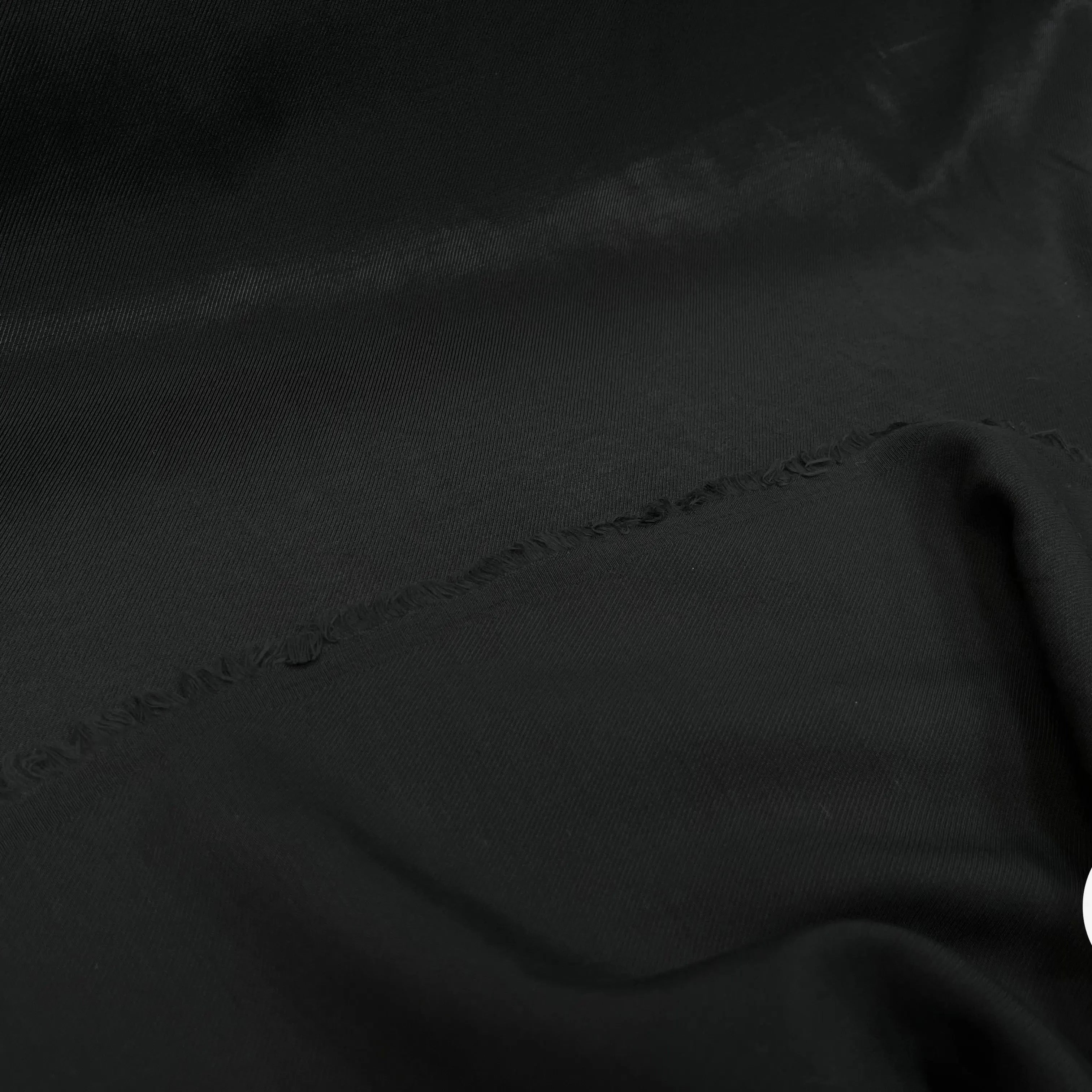 DOUBLURE VISCOSE SERGÉE UNI NOIR FINE RAYURE LISSE - My Little Coupon