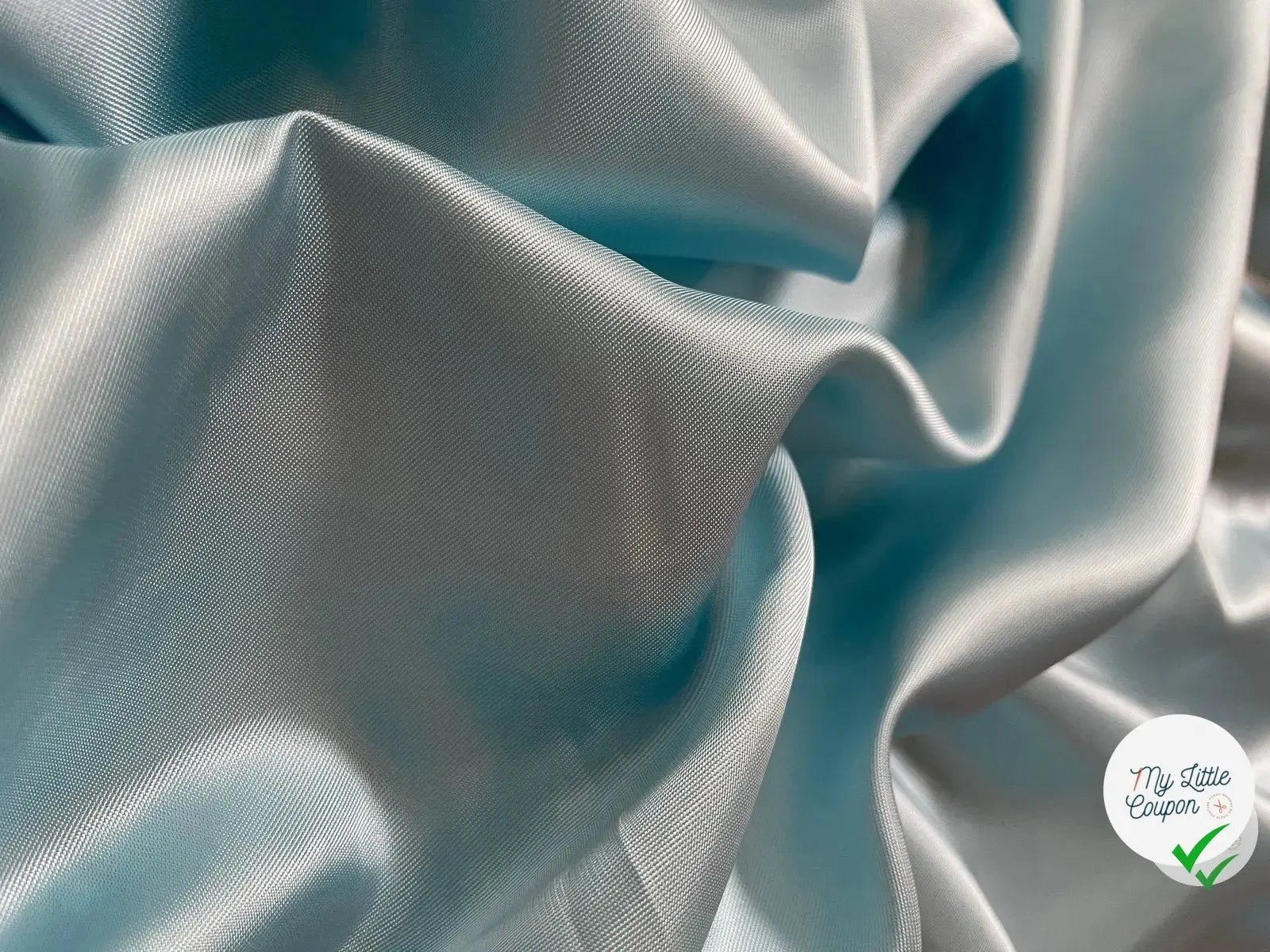 DOUBLURE VISCOSE TURQUOISE 100% VISCOSE - coupon de 3 mètres - My Little Coupon - tissu - coudre