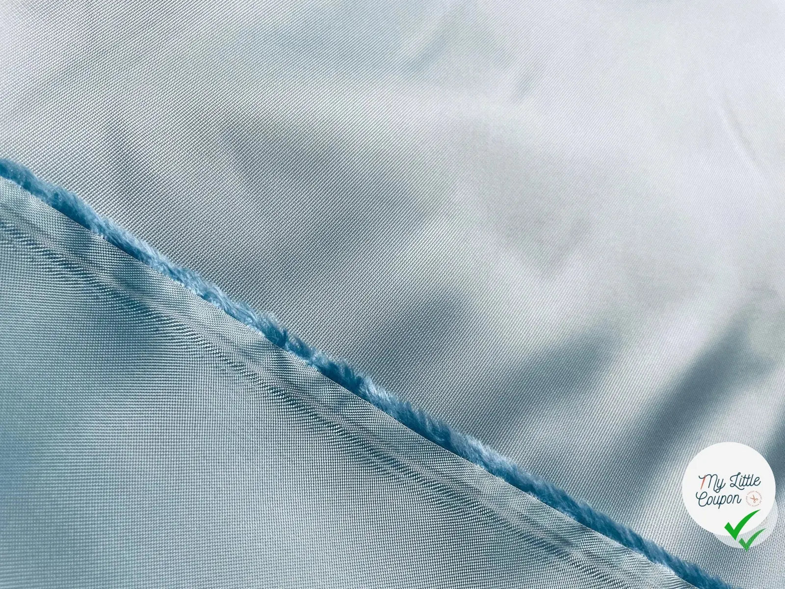 DOUBLURE VISCOSE TURQUOISE 100% VISCOSE - coupon de 3 mètres - My Little Coupon - tissu - coudre