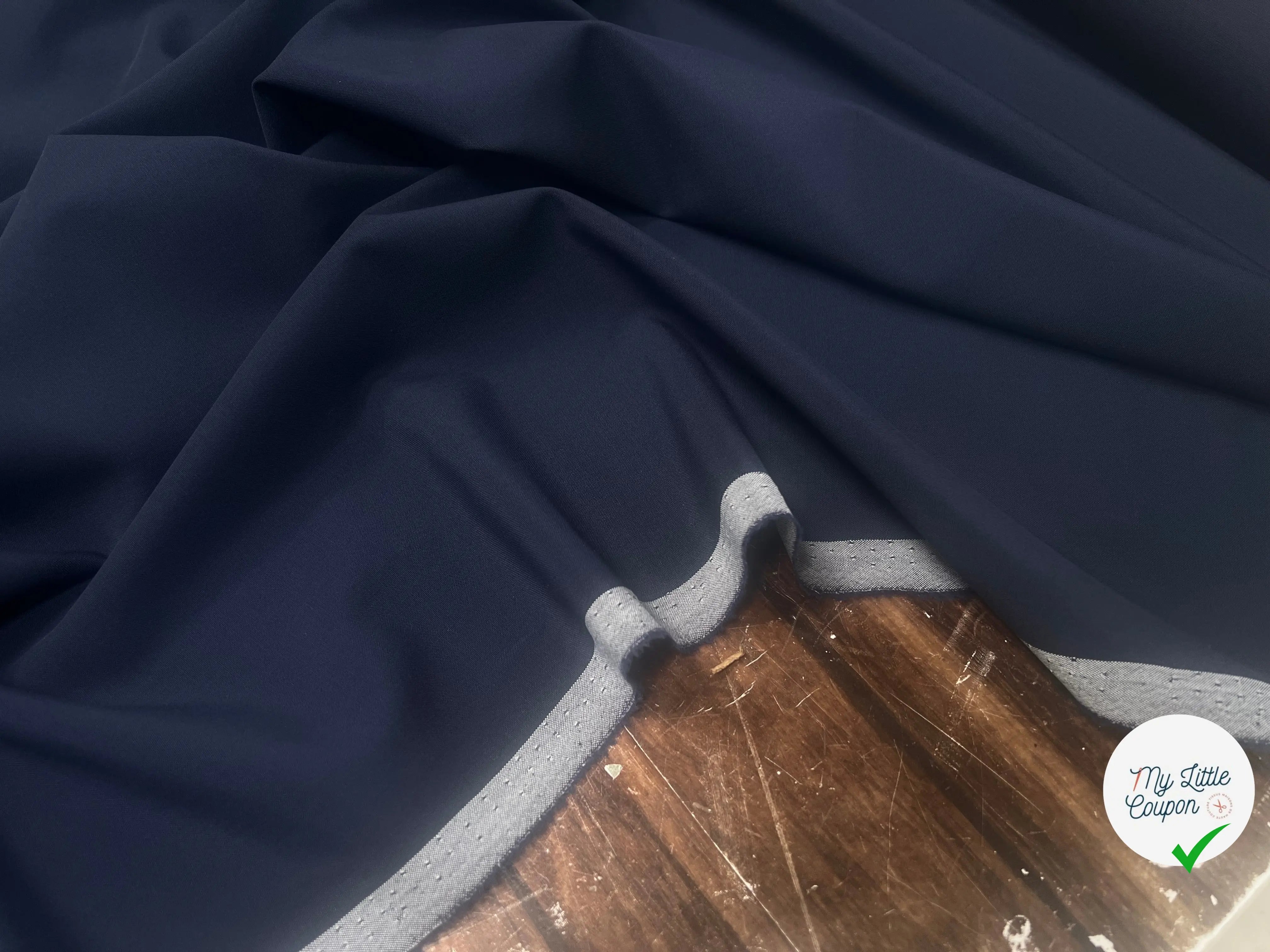 (Chute) DRAPERIE 100% LAINE UNI BLEU - My Little Coupon