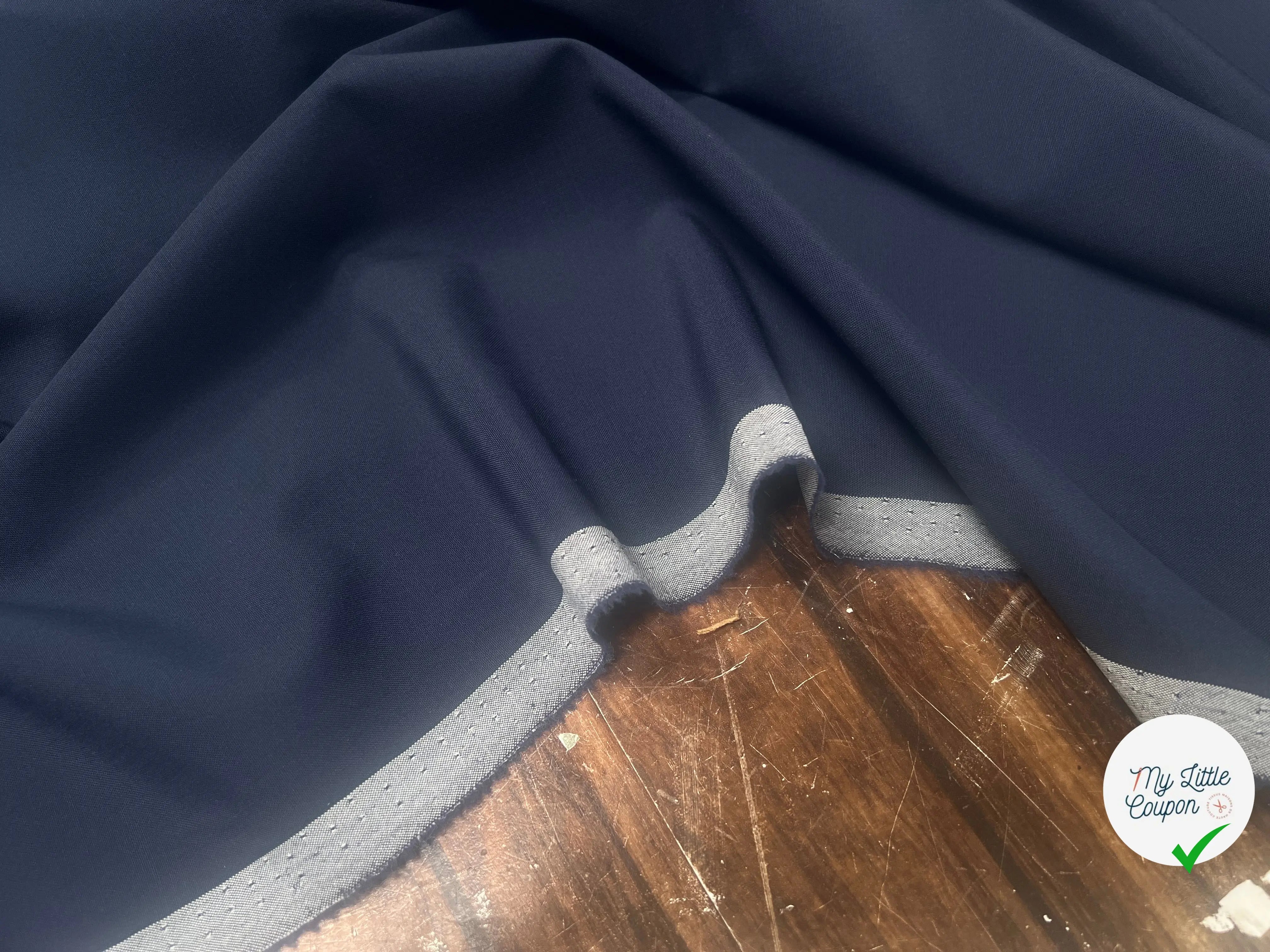 (Chute) DRAPERIE 100% LAINE UNI BLEU - My Little Coupon