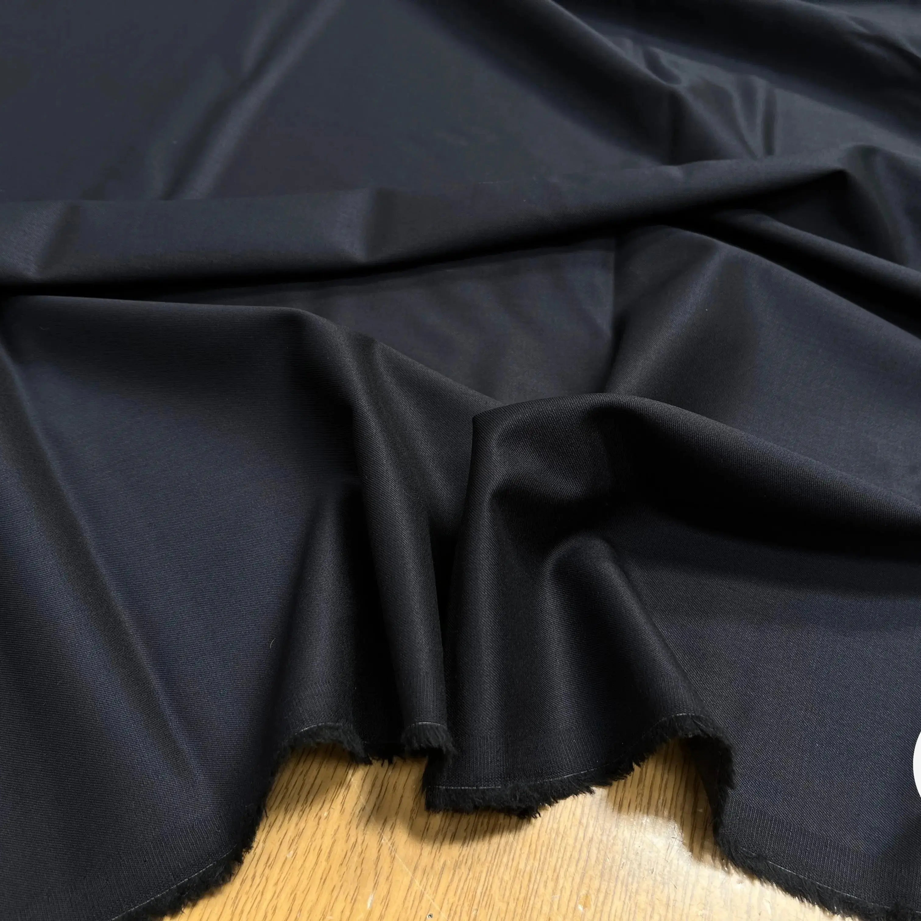 DRAPERIE 100% LAINEBLEU MARINE ENVERS NOIR UNI - My Little Coupon