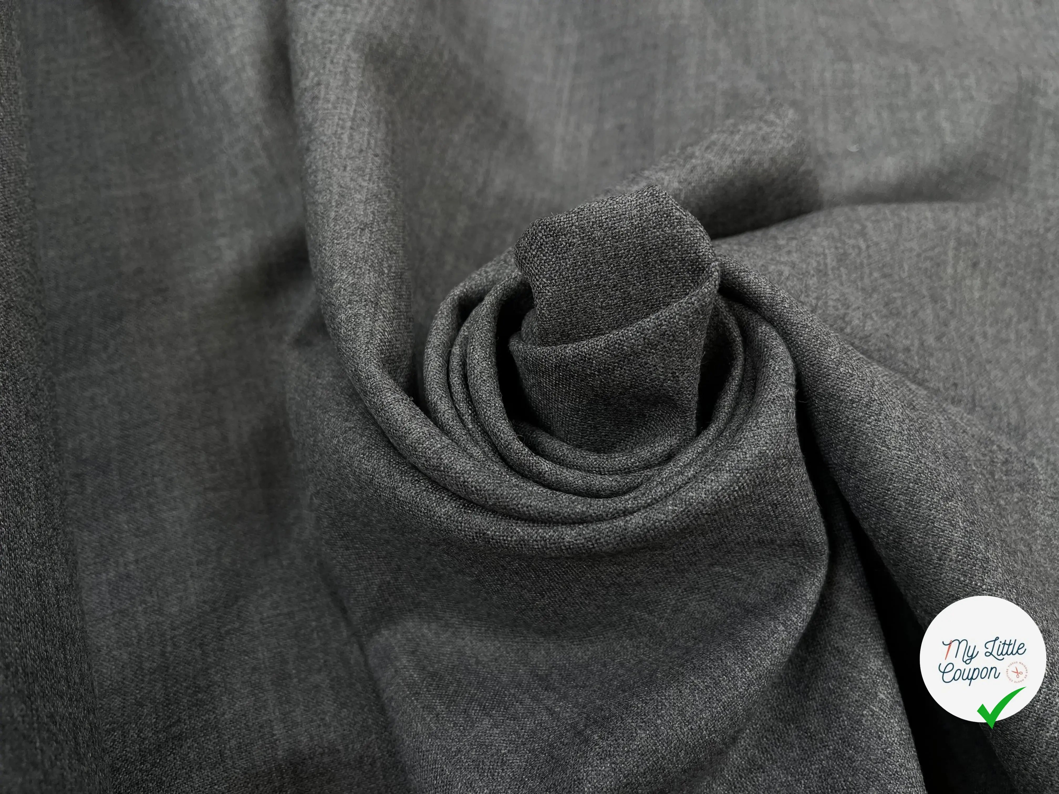 DRAPERIE DE LAINE STRETCH GRIS CHINÉ - My Little Coupon