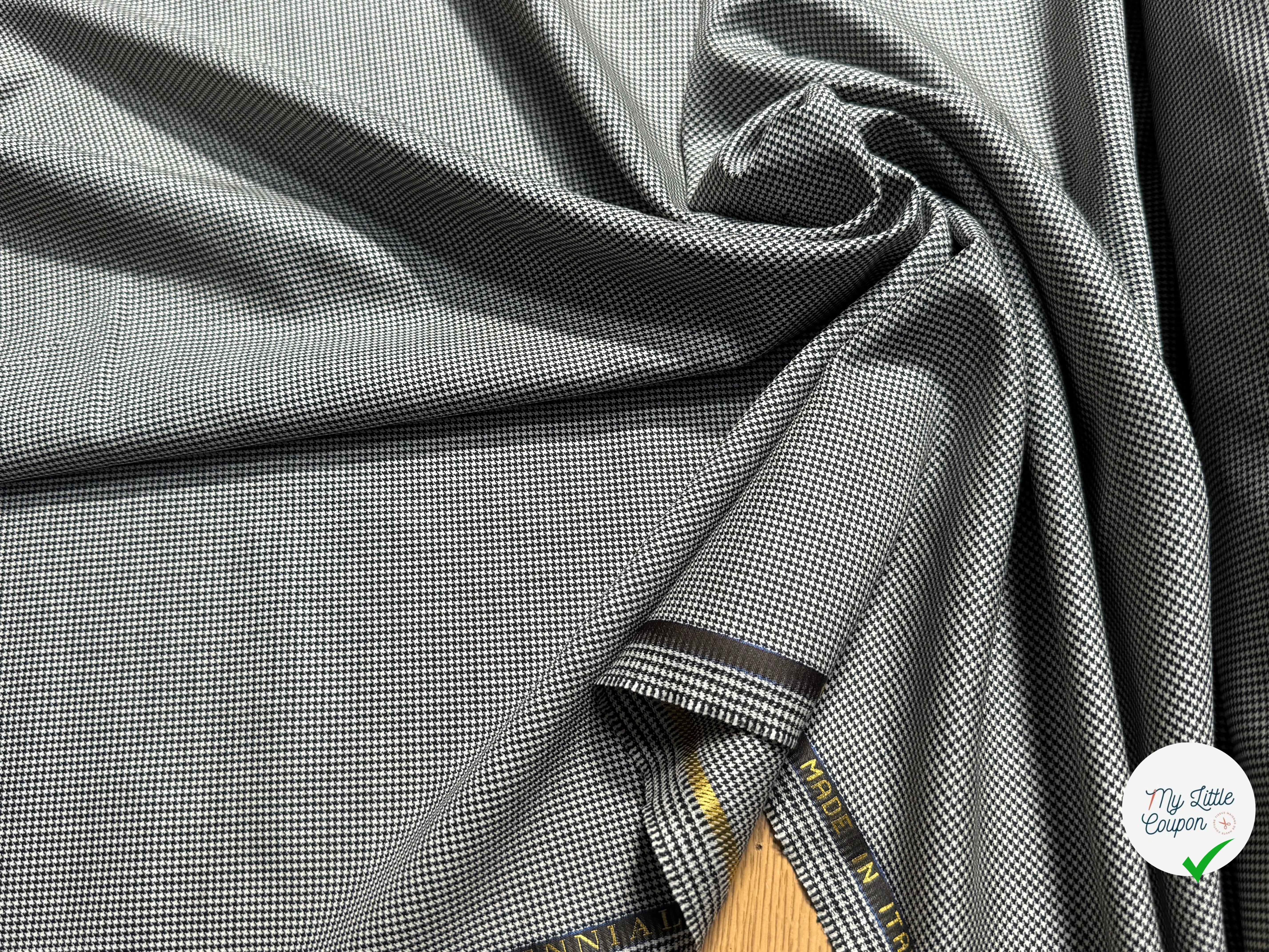 (Chute) DRAPERIE DE LAINE SUPER 110'S MADE IN ITALY PIED POULE TRÈS ÉLÉGANT - My Little Coupon